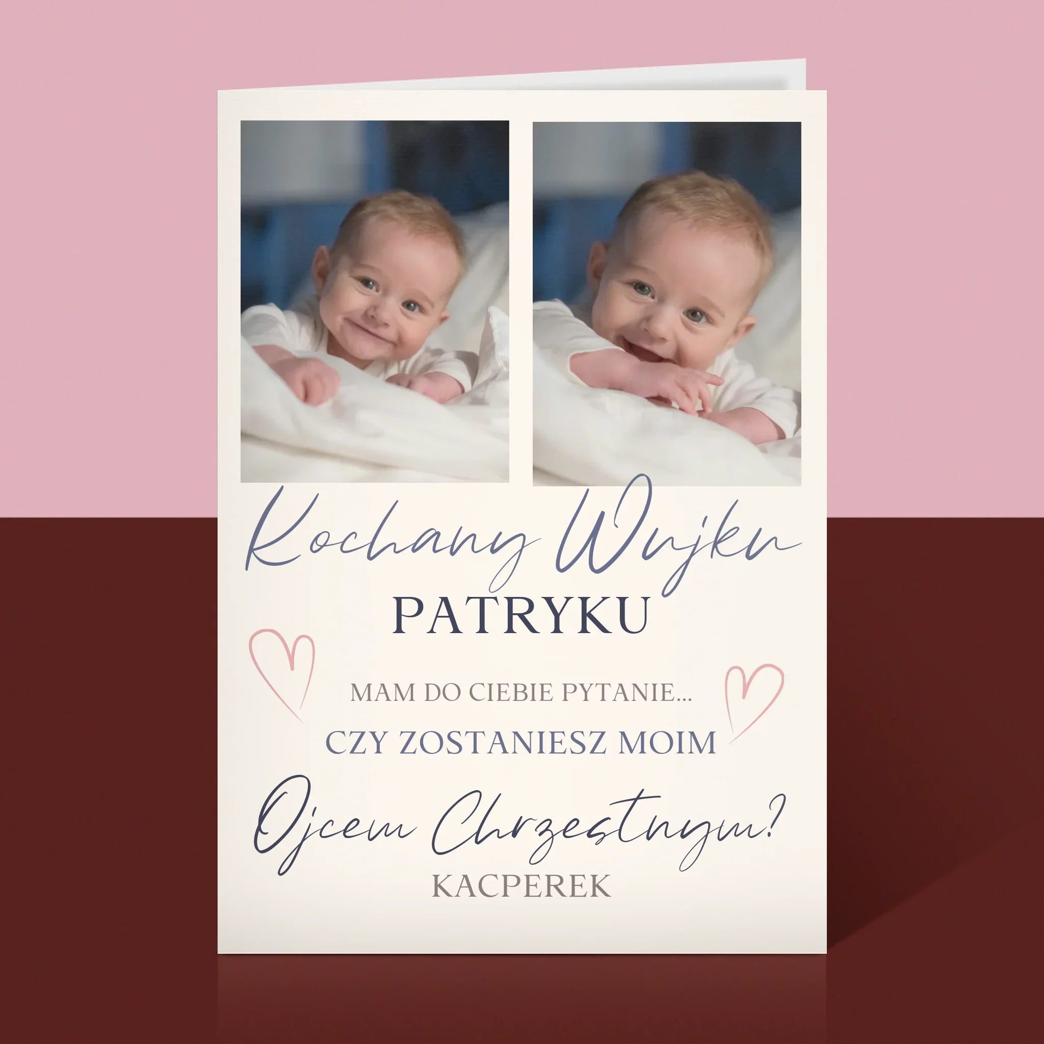 Fotokolaż: Prośba O Bycie Ojcem Chrzestnym - Kartka z Życzeniami