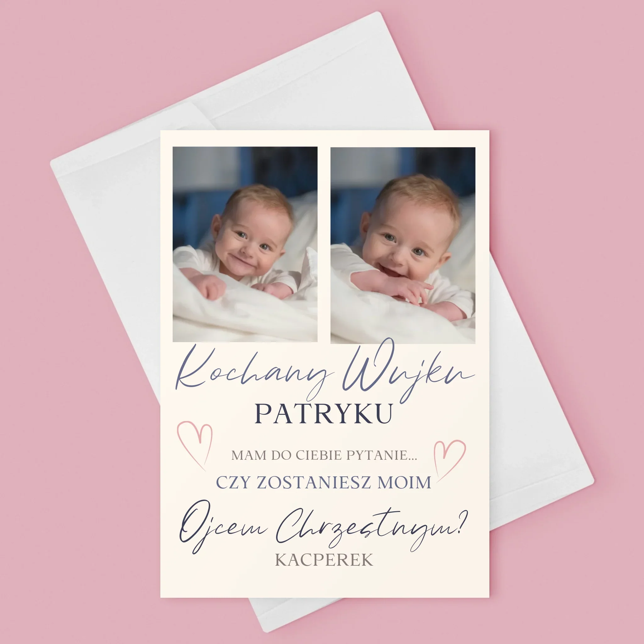 Fotokolaż: Prośba O Bycie Ojcem Chrzestnym - Kartka z Życzeniami - Image 3
