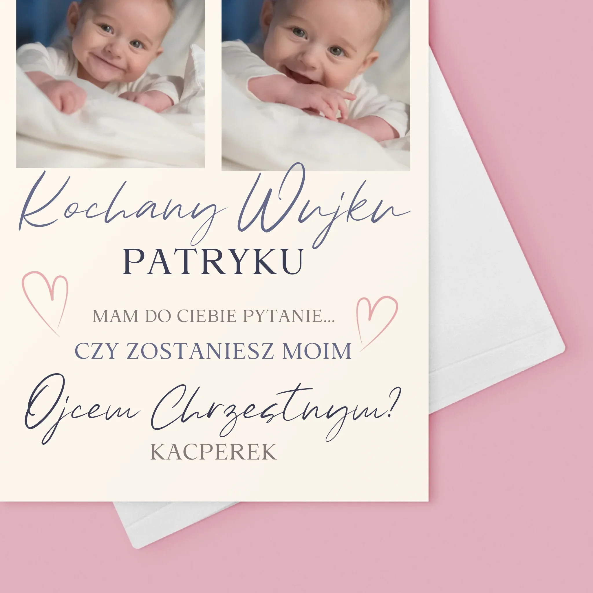 Fotokolaż: Prośba O Bycie Ojcem Chrzestnym - Kartka z Życzeniami - Image 4