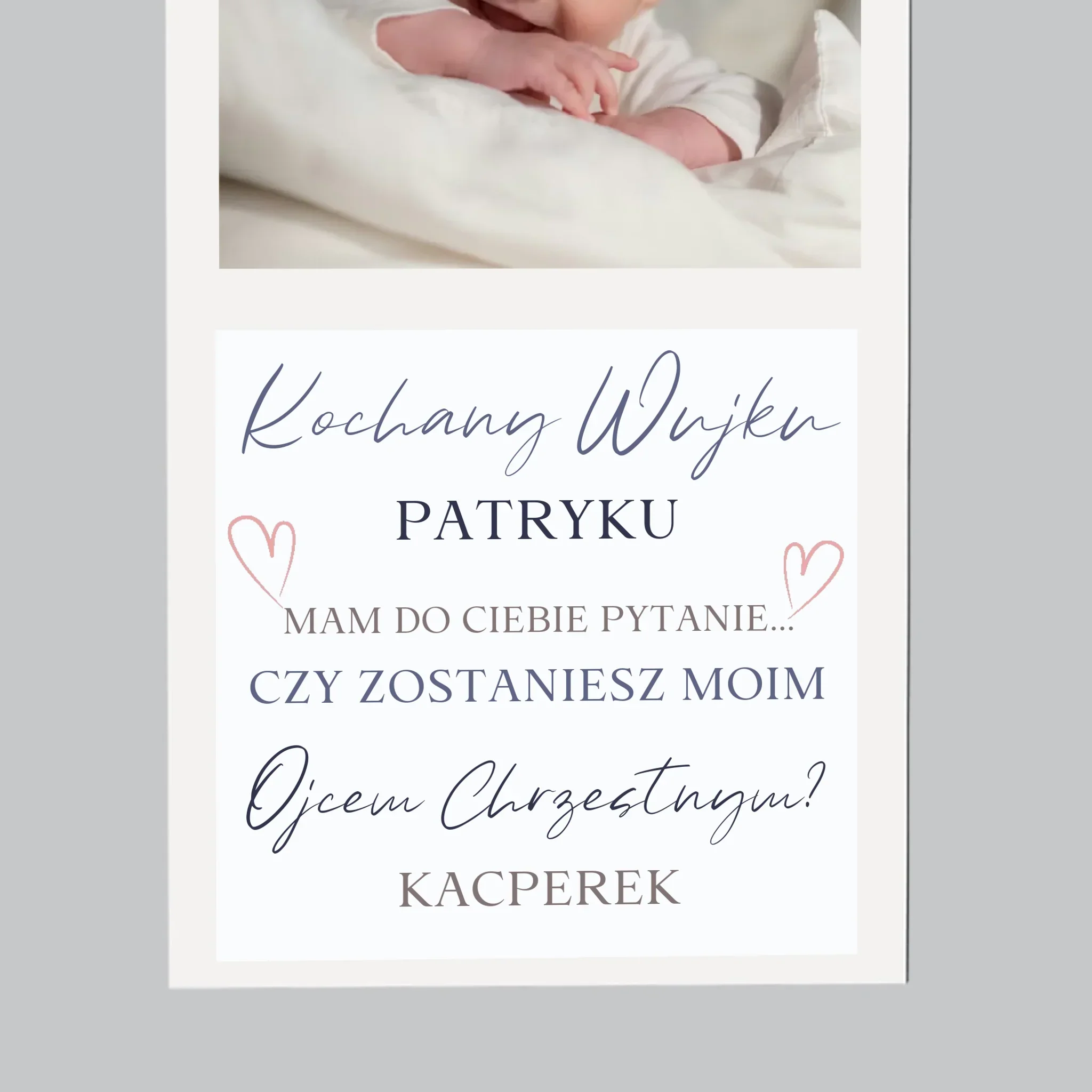 Fotokolaż: Prośba O Bycie Ojcem Chrzestnym - Magnes Na Lodówkę - Image 4