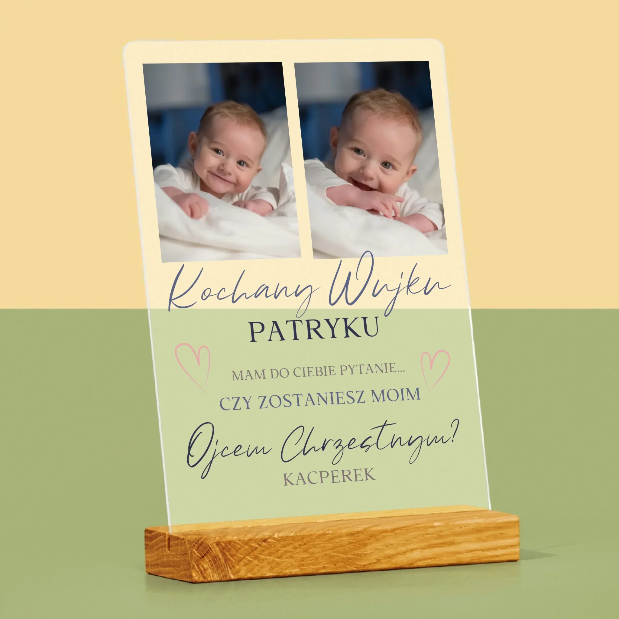 Fotokolaż: Prośba O Bycie Ojcem Chrzestnym - Wydruk Na Szkle Akrylowym