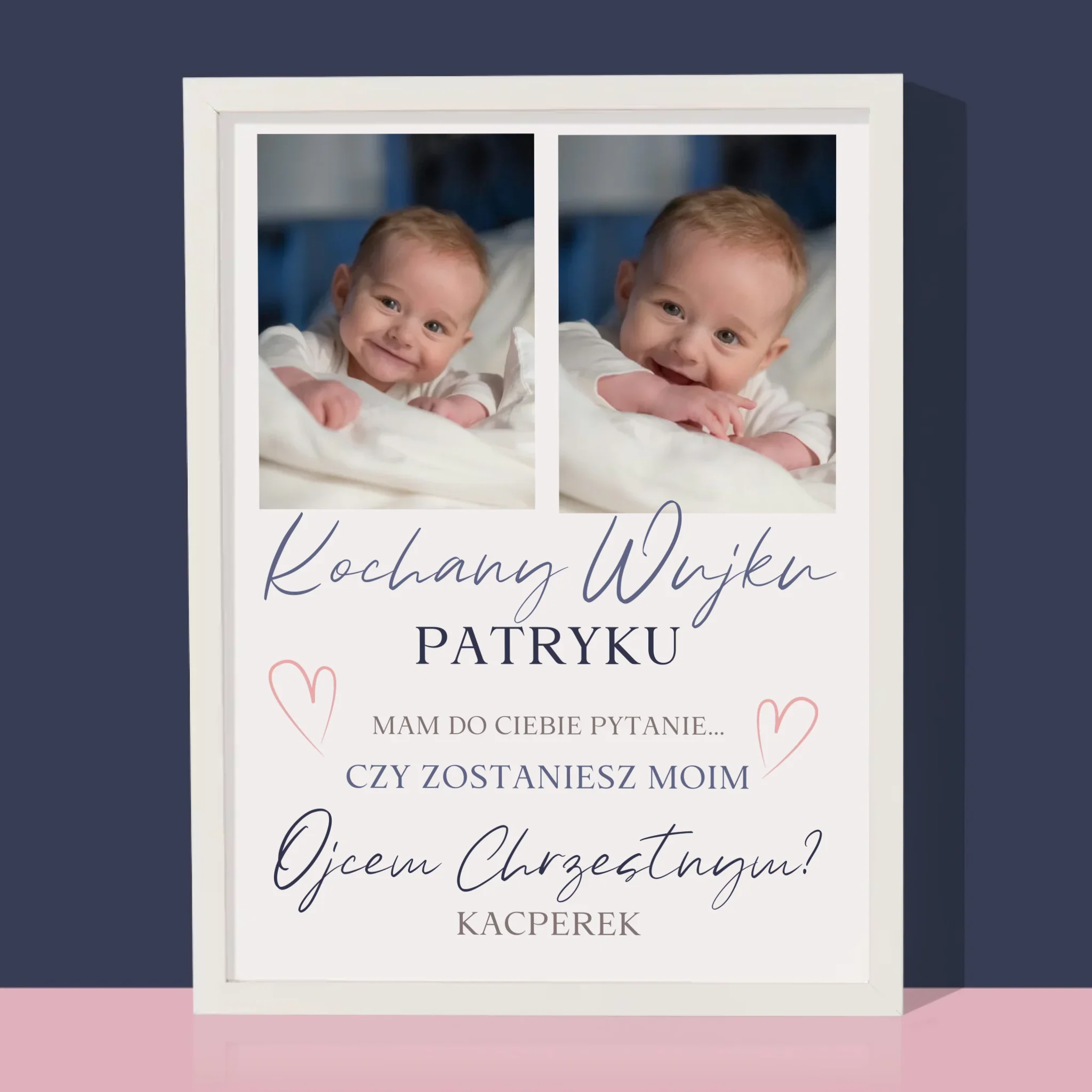 Fotokolaż: Prośba O Bycie Ojcem Chrzestnym - Wydruk Obramowany - Image 4