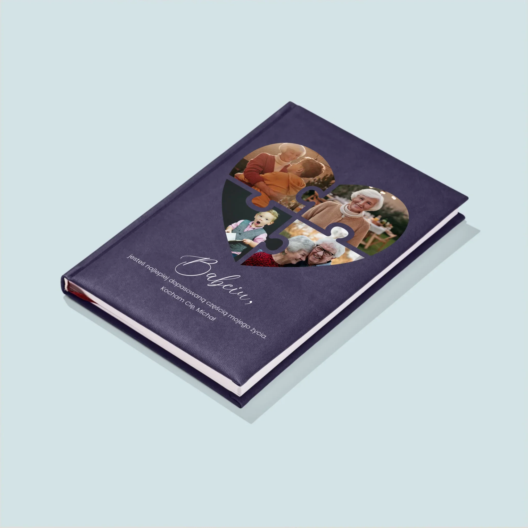 Fotokolaż: Puzzle Serce Dla Babci - Notes Książkowy - Image 4