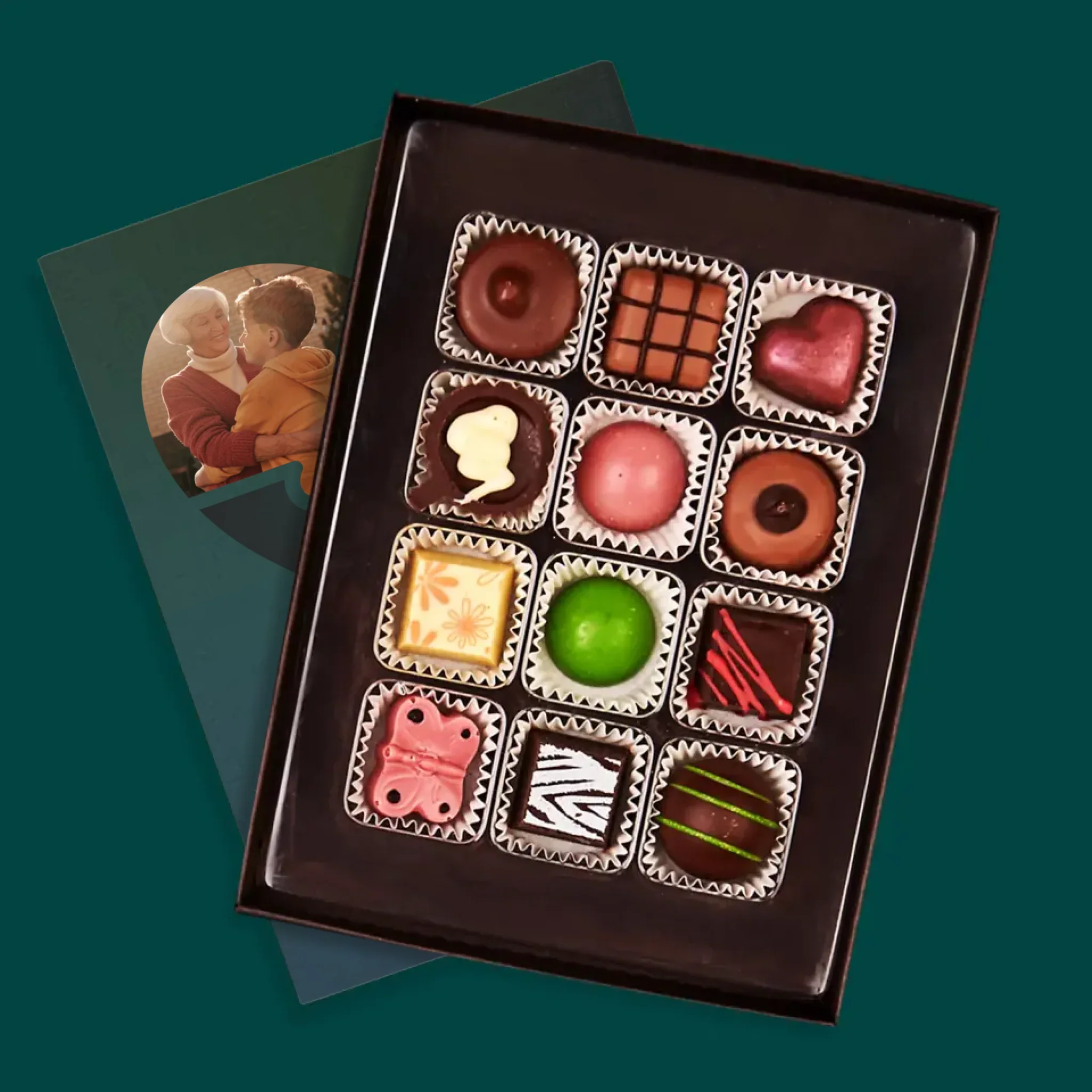 Fotokolaż: Puzzle Serce Dla Babci - Personalizowane Praliny - Image 4