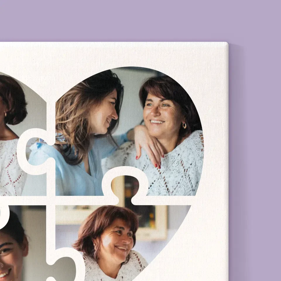 Fotokolaż: Puzzle Serce Dla Mamy - Wydruk Obramowany - Image 14