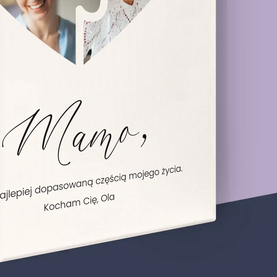 Fotokolaż: Puzzle Serce Dla Mamy - Wydruk Obramowany - Image 16