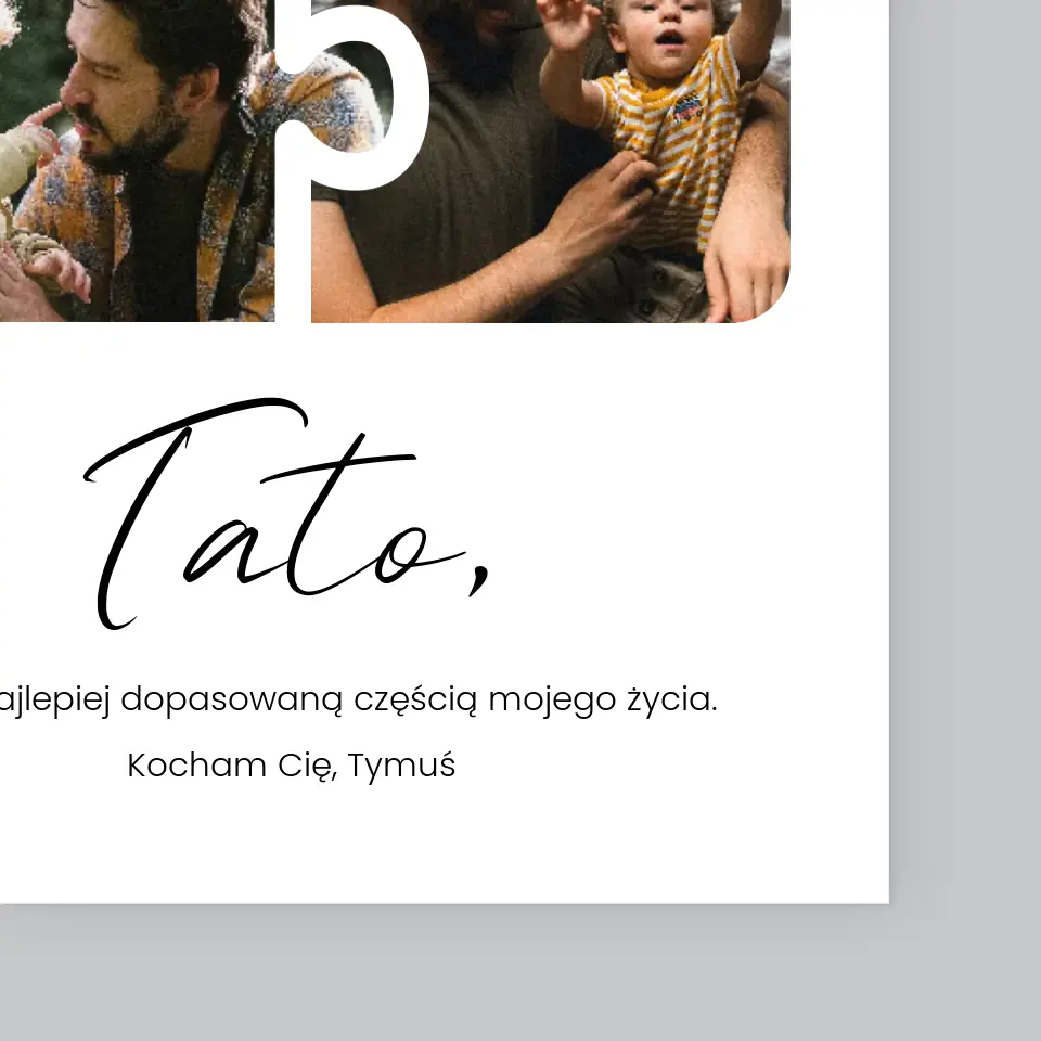 Fotokolaż: Puzzle Zdjęcia Dla Taty - Wydruk Obramowany - Image 4