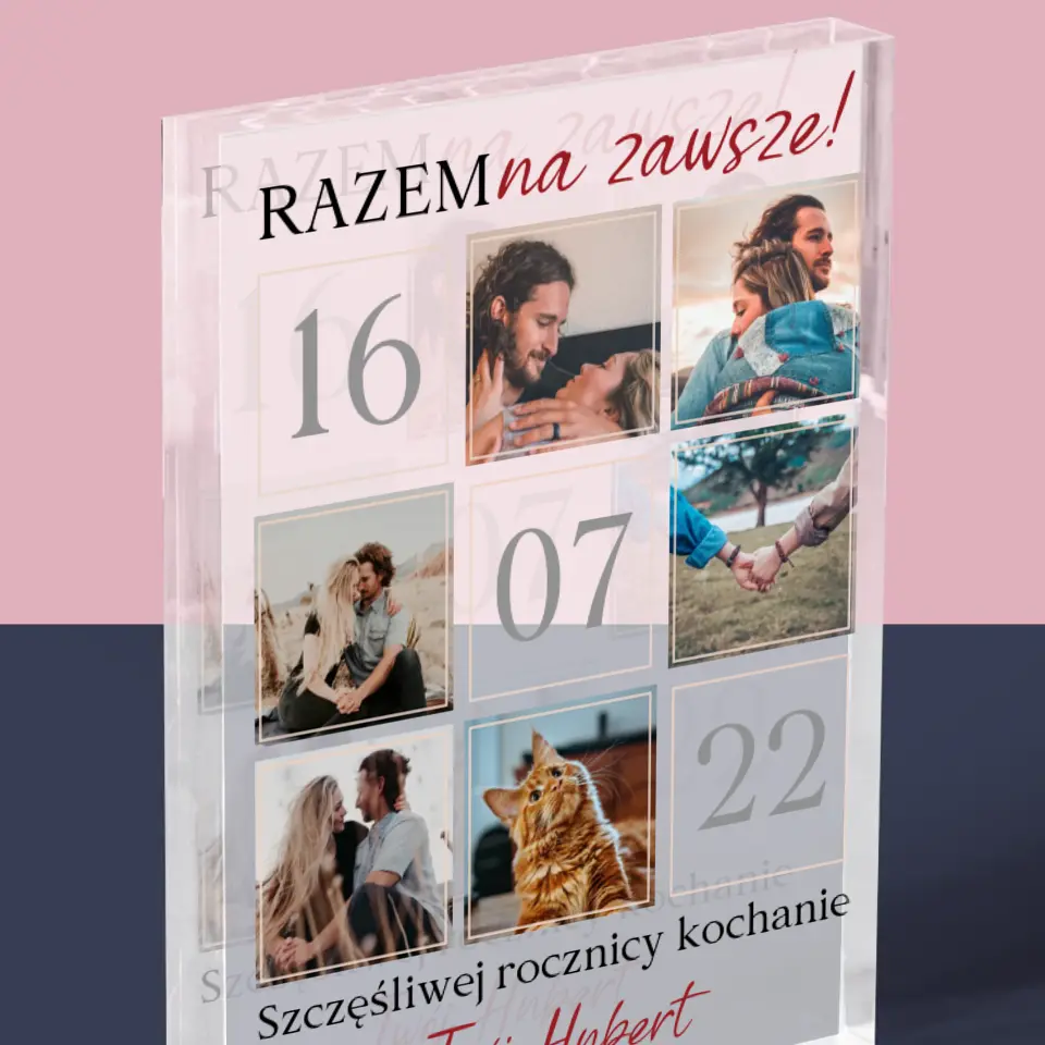 Fotokolaż: Razem Na Zawsze - Blok Akrylowy z Nadrukiem - Image 2