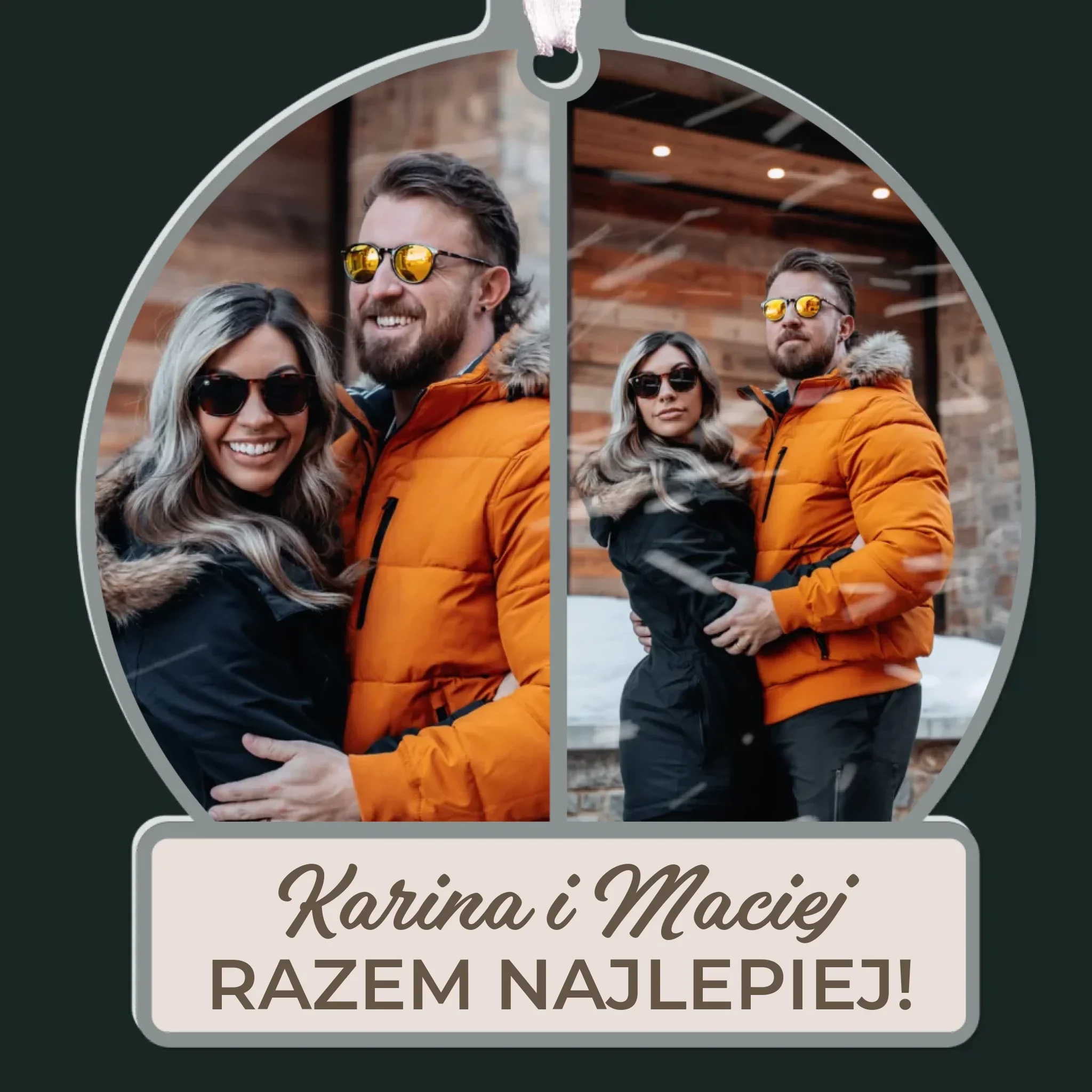 Fotokolaż: Razem Najlepiej - Bombka Świąteczna Kula - Image 2