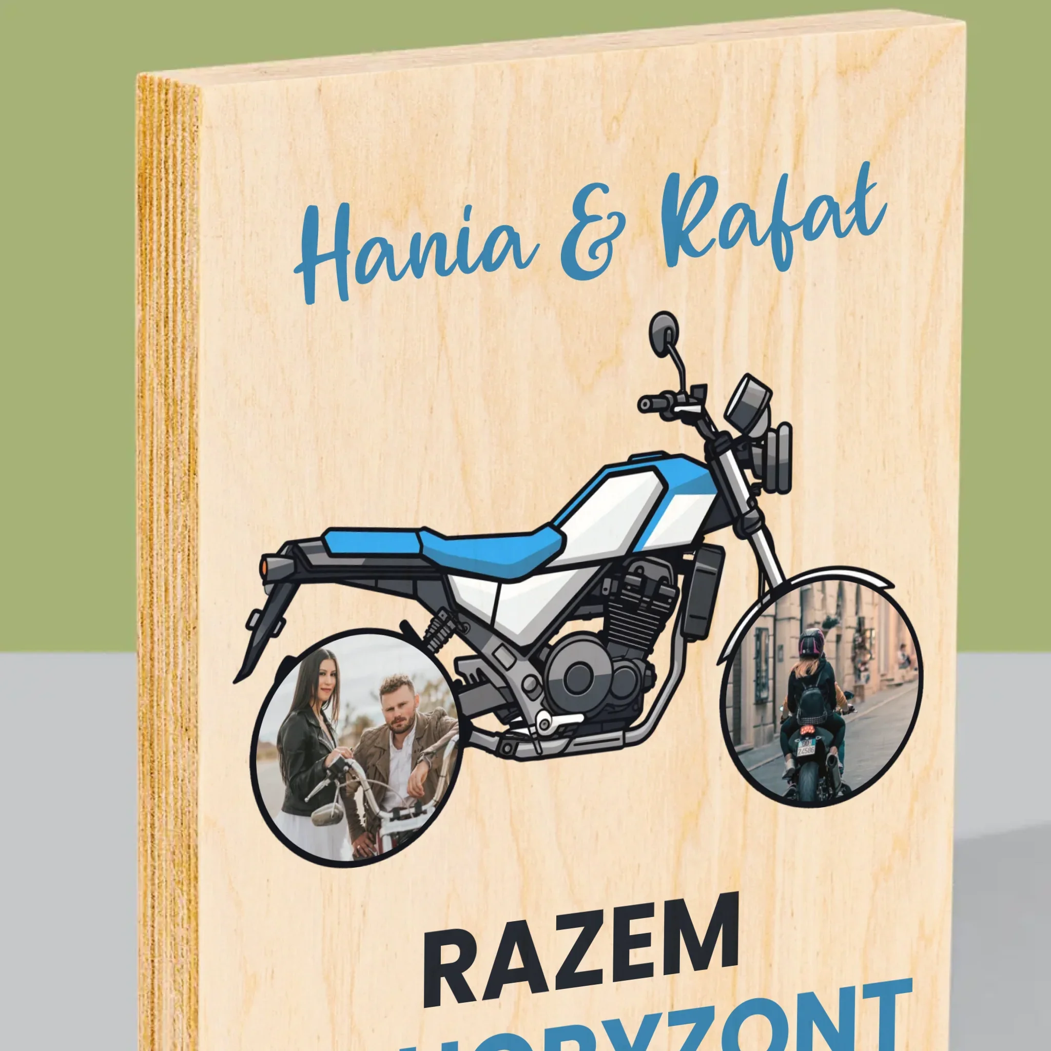 Fotokolaż: Razem Po Horyzont - Wydruk Na Drewnie - Image 2