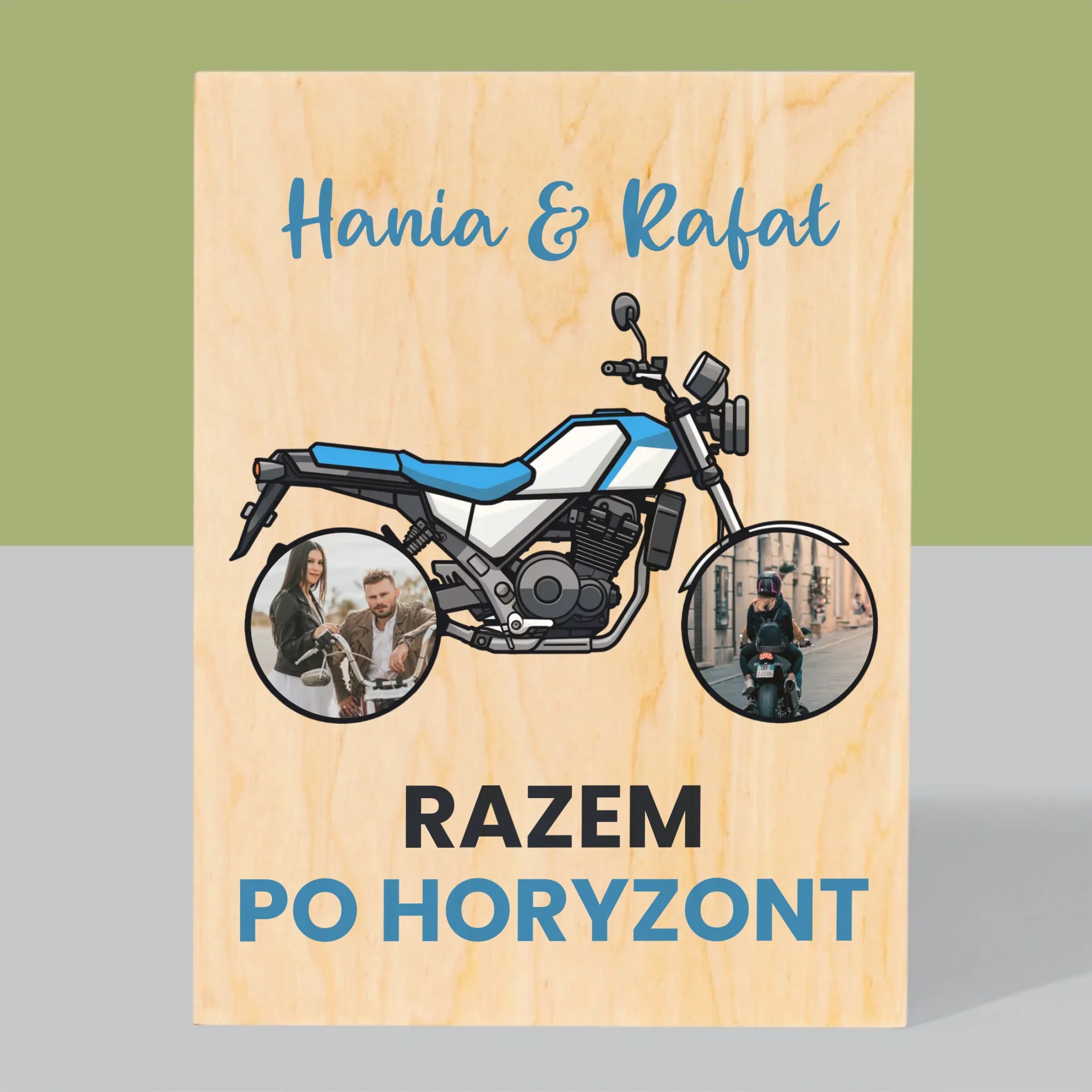 Fotokolaż: Razem Po Horyzont - Wydruk Na Drewnie - Image 3