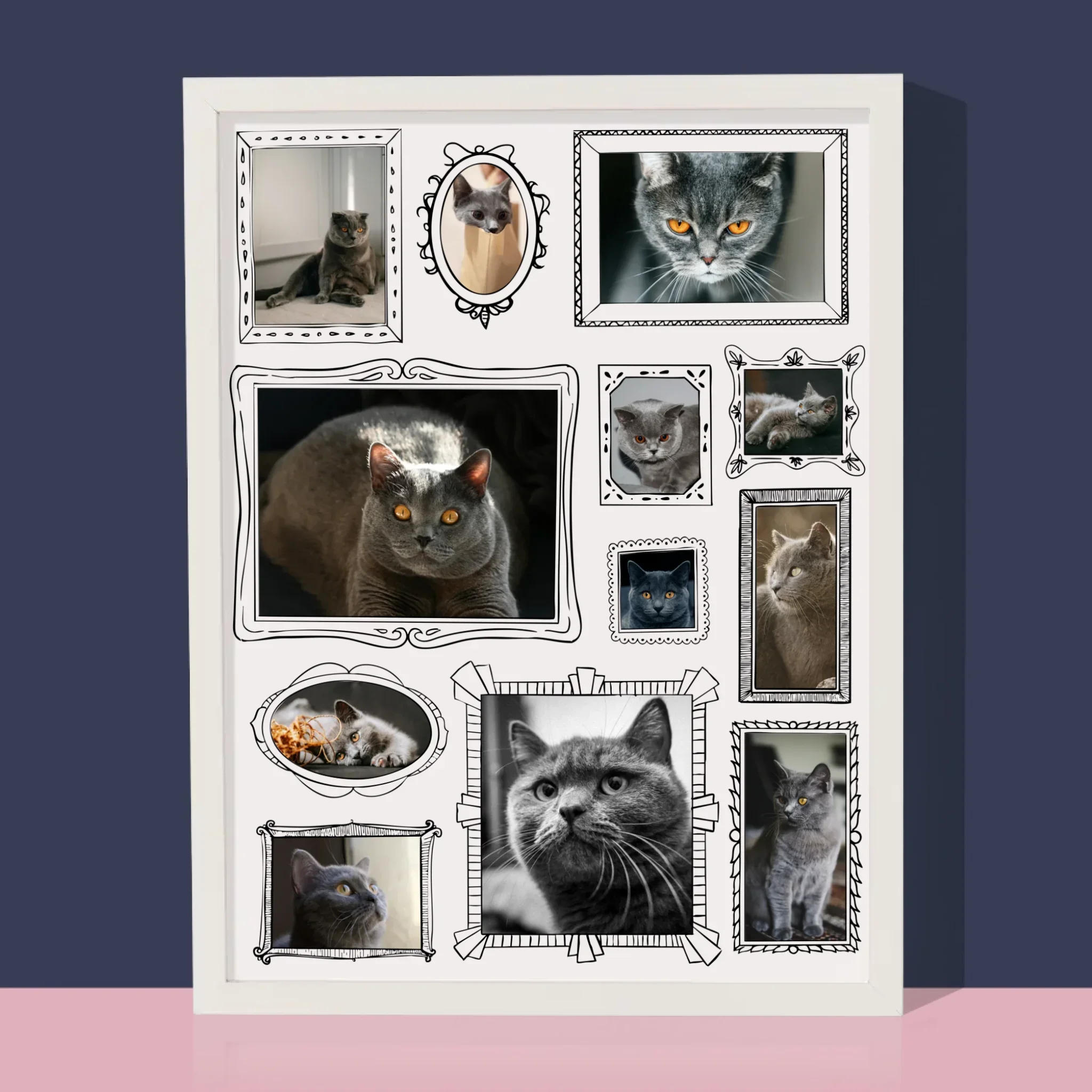 Fotokolaż: Ściana Galerii z Pupilem - Wydruk Obramowany - Image 4
