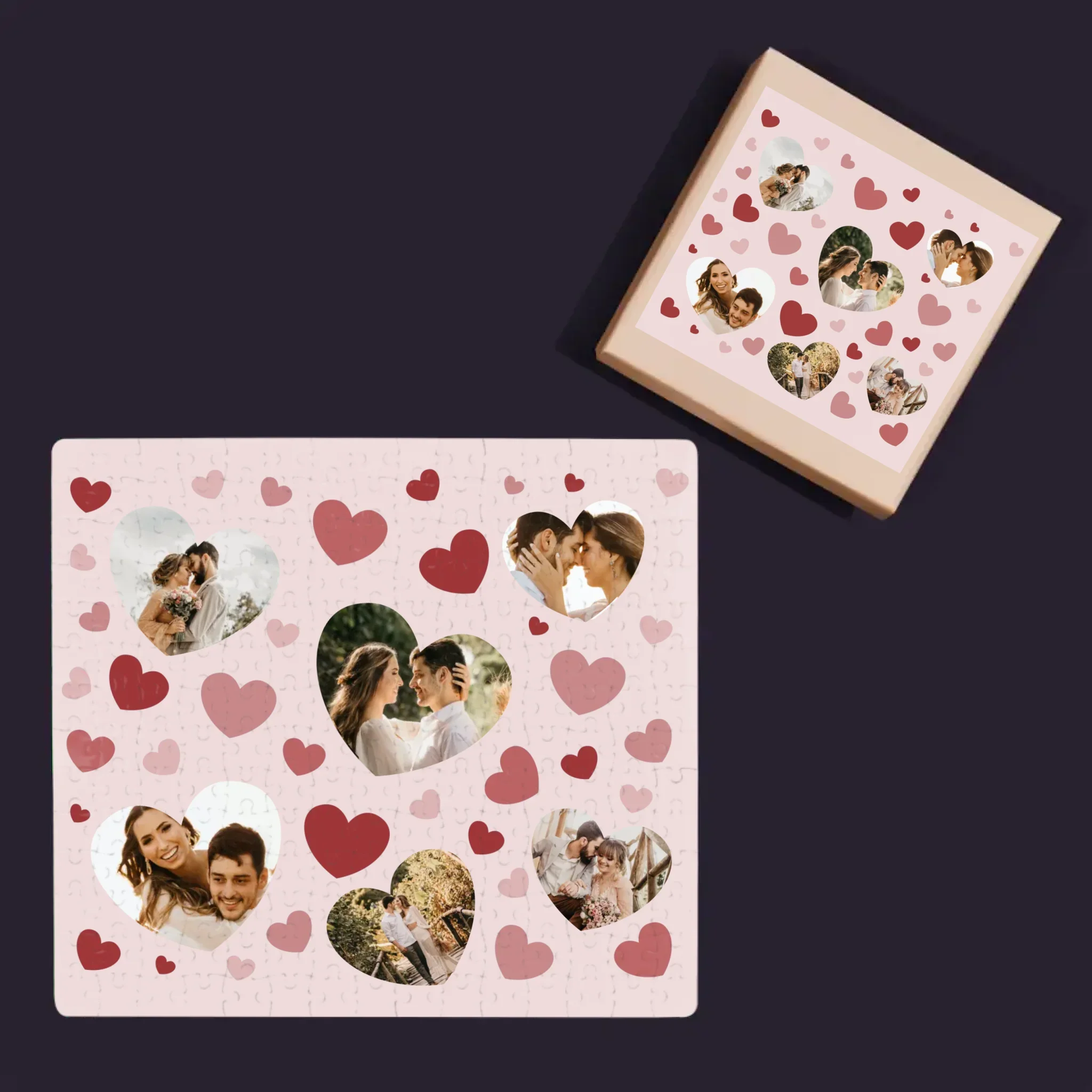 Fotokolaż: Serca Zdjęcie - Personalizowane Puzzle - Image 4