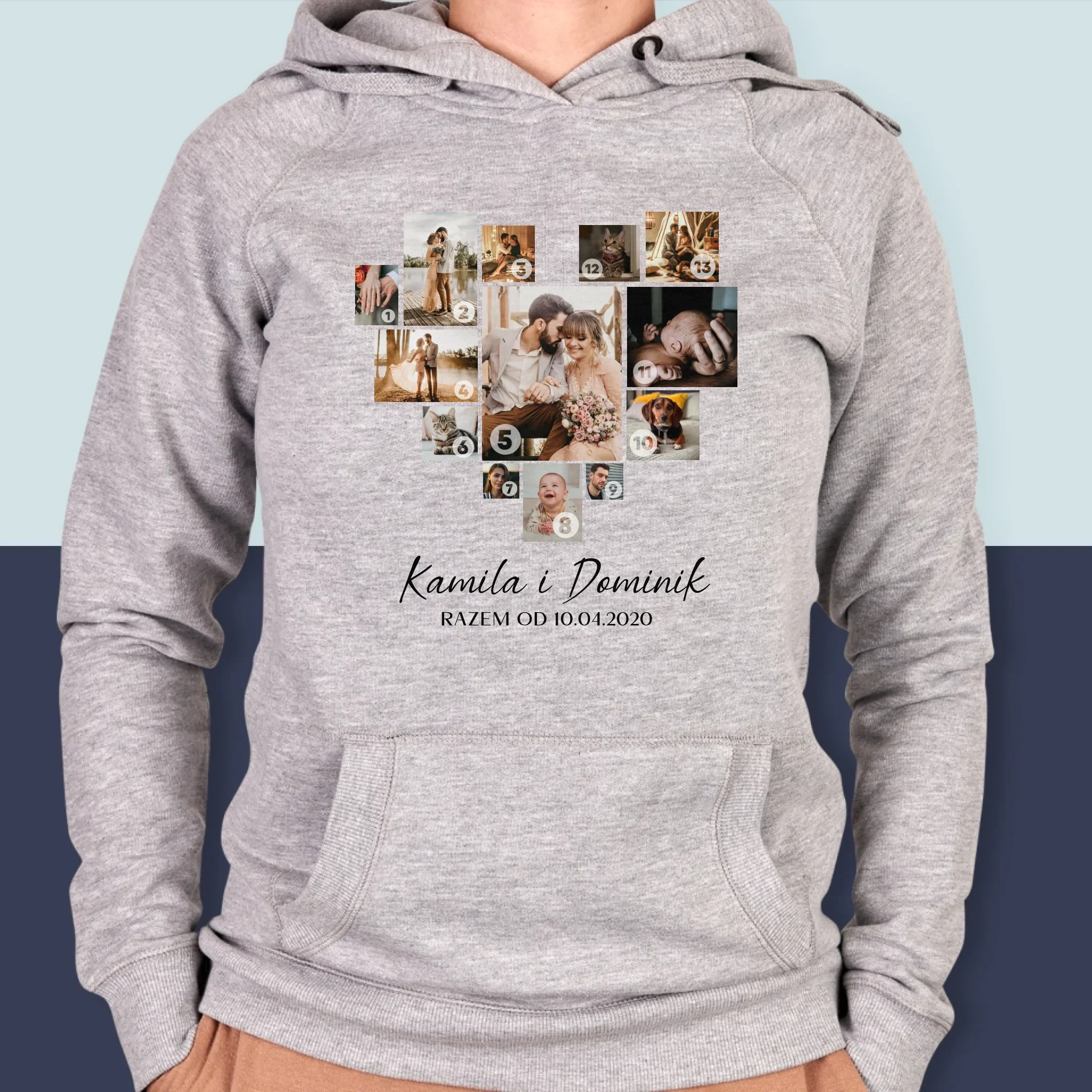 Fotokolaż: Serce - Bluza Damska z Kapturem - Image 4