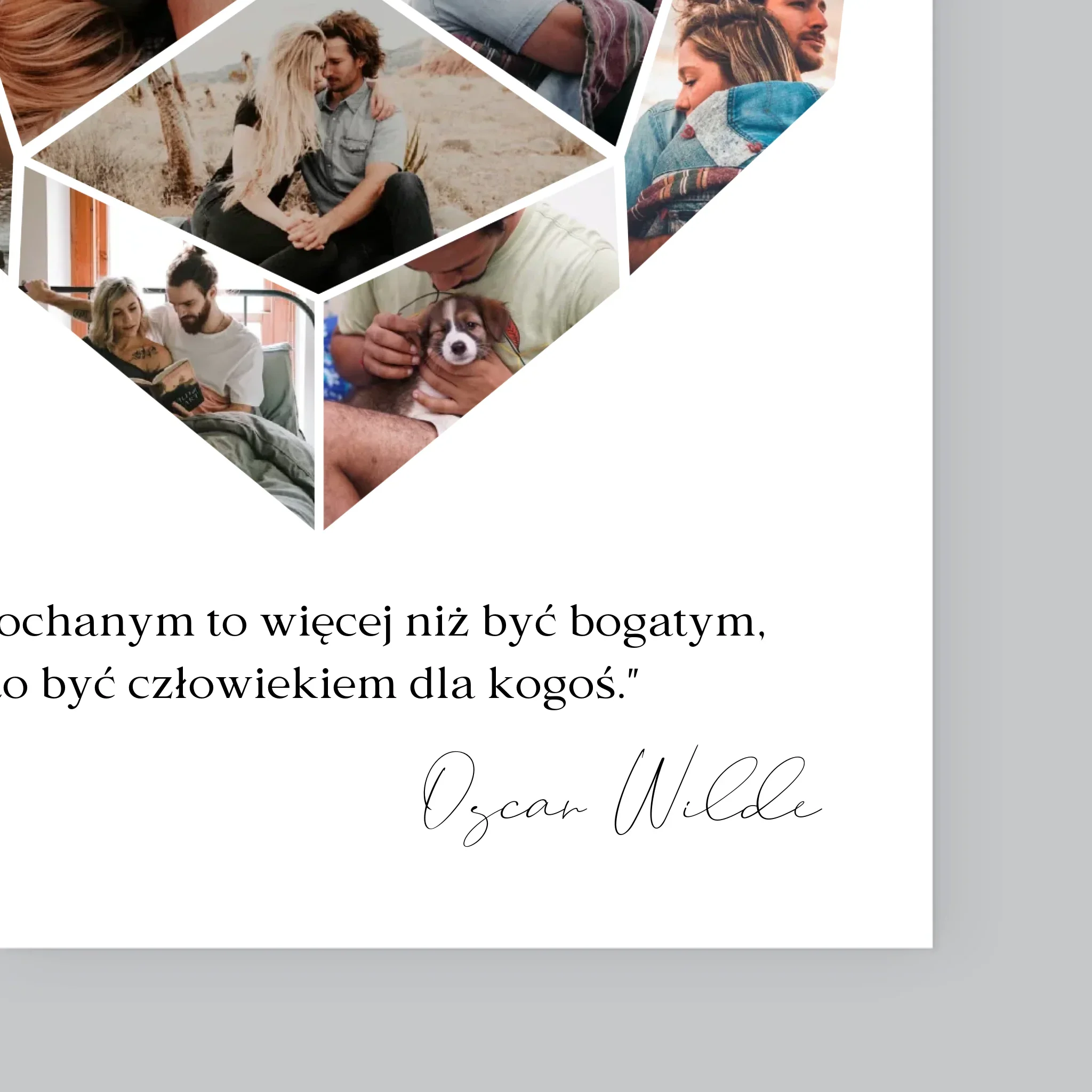 Fotokolaż: Serce Geometryczne - Wydruk Obramowany - Image 10