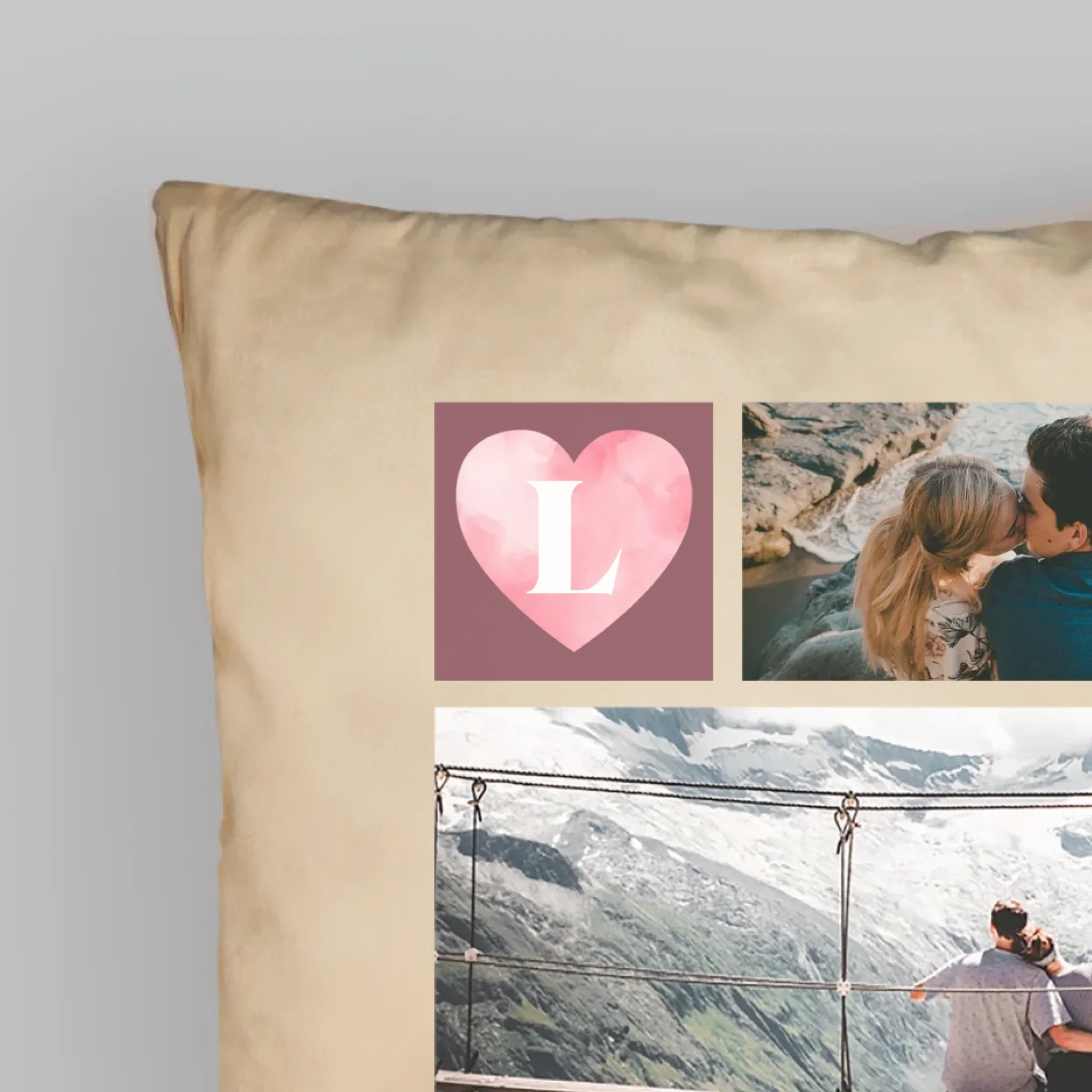 Fotokolaż: Serduszka Love - Poduszka z Nadrukiem - Image 5