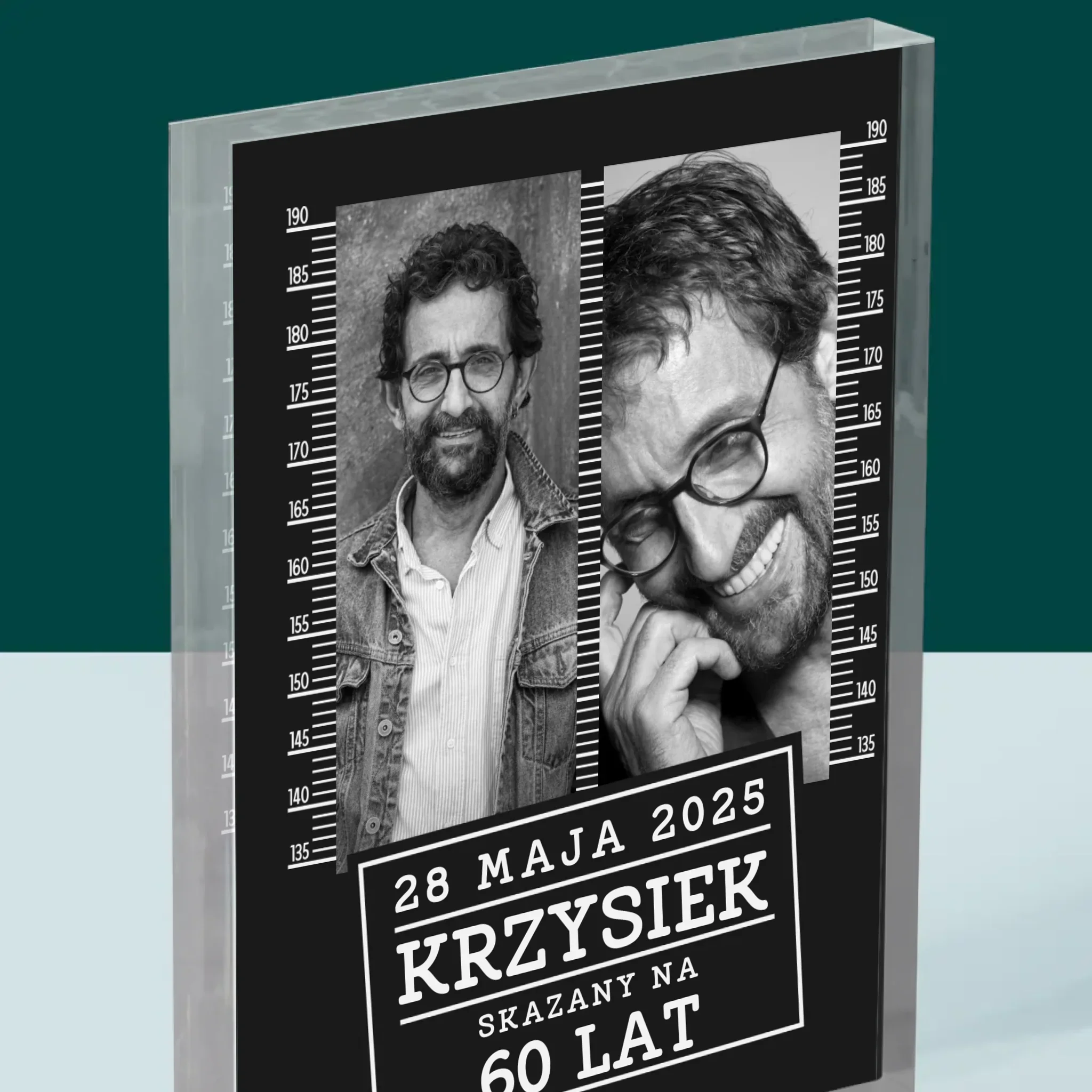 Fotokolaż: Skazany Na 60 Lat - Blok Akrylowy z Nadrukiem - Image 2