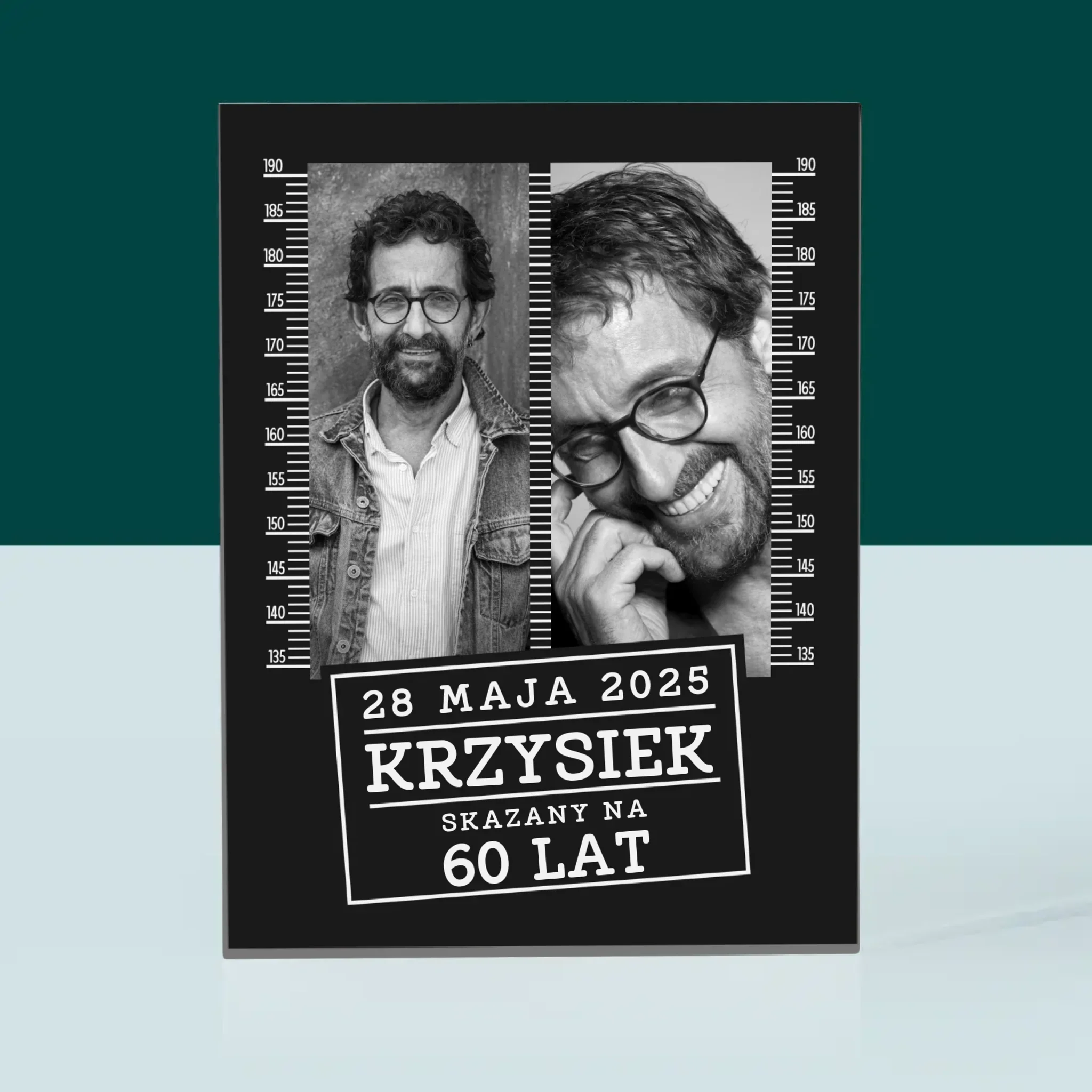 Fotokolaż: Skazany Na 60 Lat - Blok Akrylowy z Nadrukiem - Image 3
