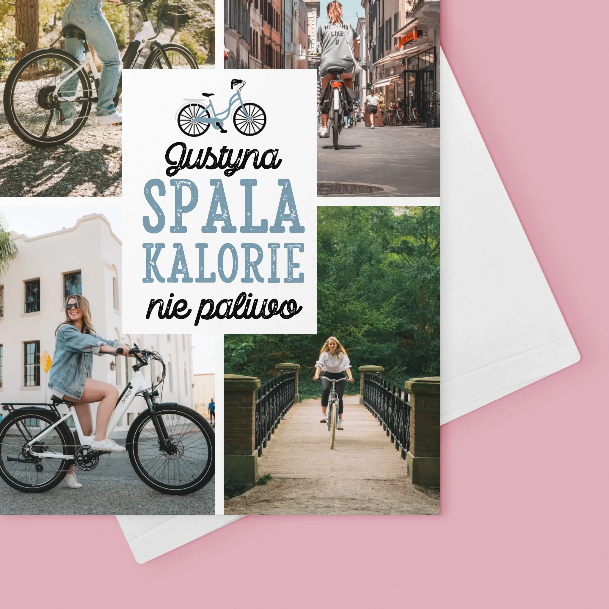 Fotokolaż: Spala Kalorie, Nie Paliwo - Kartka z Życzeniami - Image 4