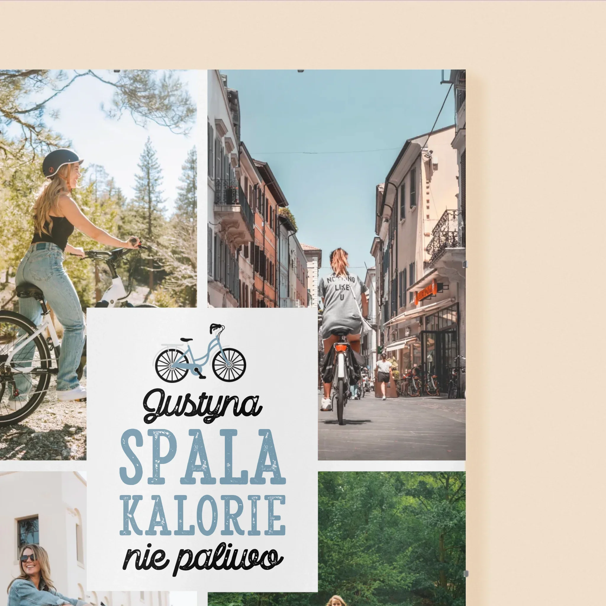 Fotokolaż: Spala Kalorie, Nie Paliwo - Personalizowany Plakat - Image 3
