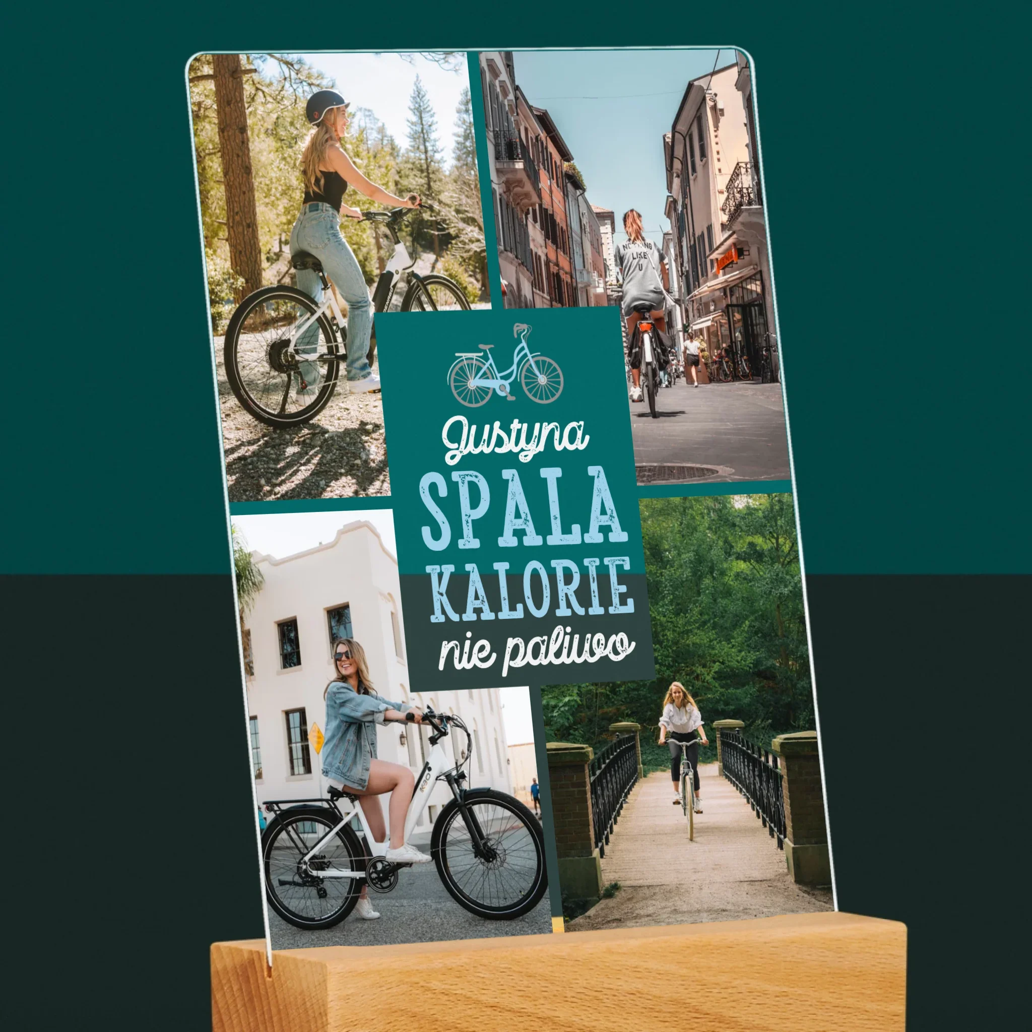 Fotokolaż: Spala Kalorie, Nie Paliwo - Wydruk Na Szkle Akrylowym - Image 6