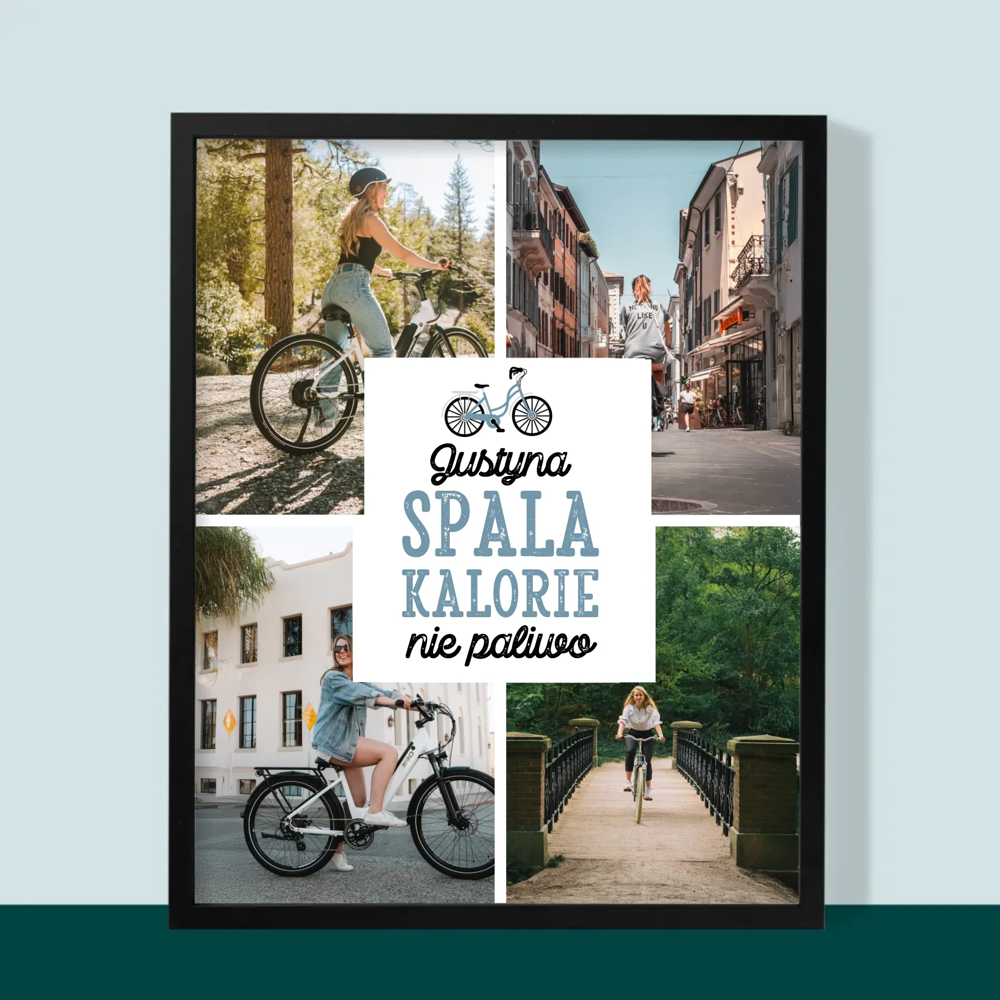 Fotokolaż: Spala Kalorie, Nie Paliwo - Wydruk Obramowany - Image 5