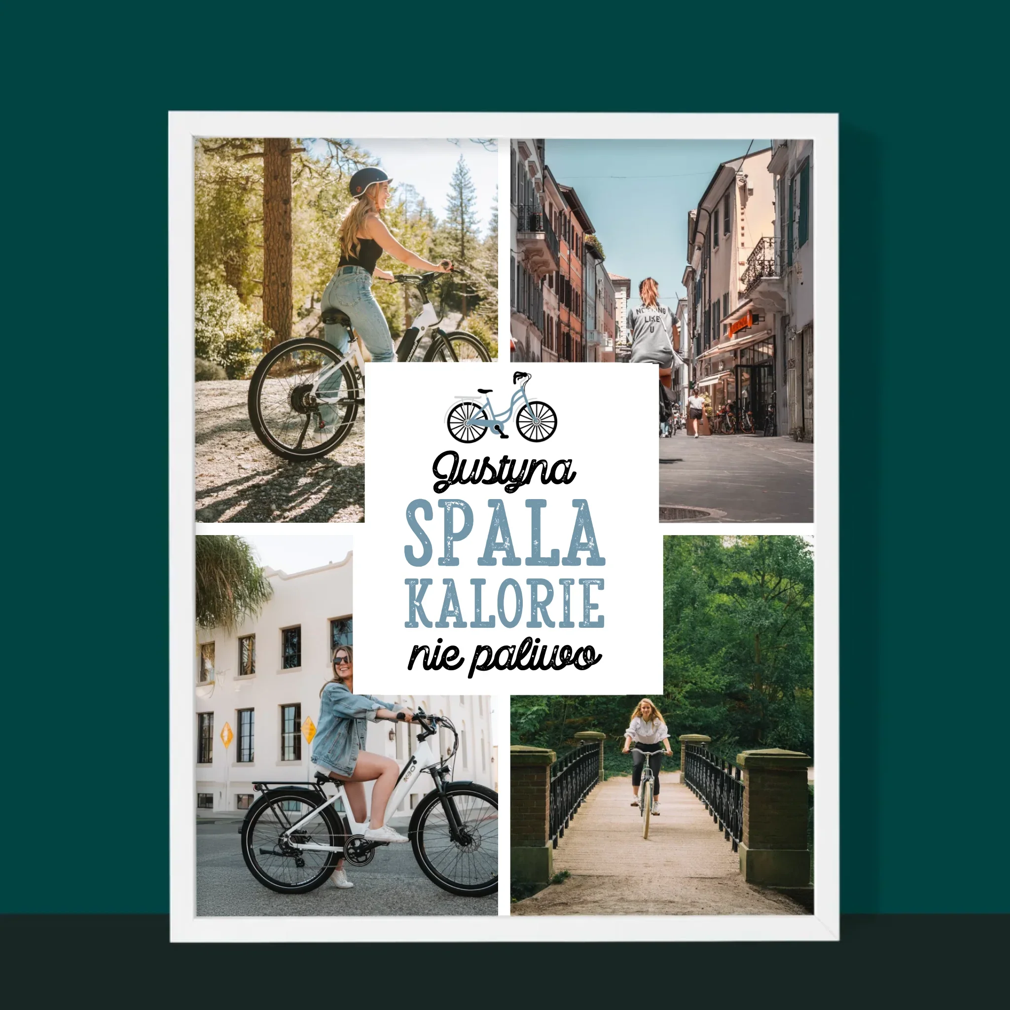 Fotokolaż: Spala Kalorie, Nie Paliwo - Wydruk Obramowany - Image 6