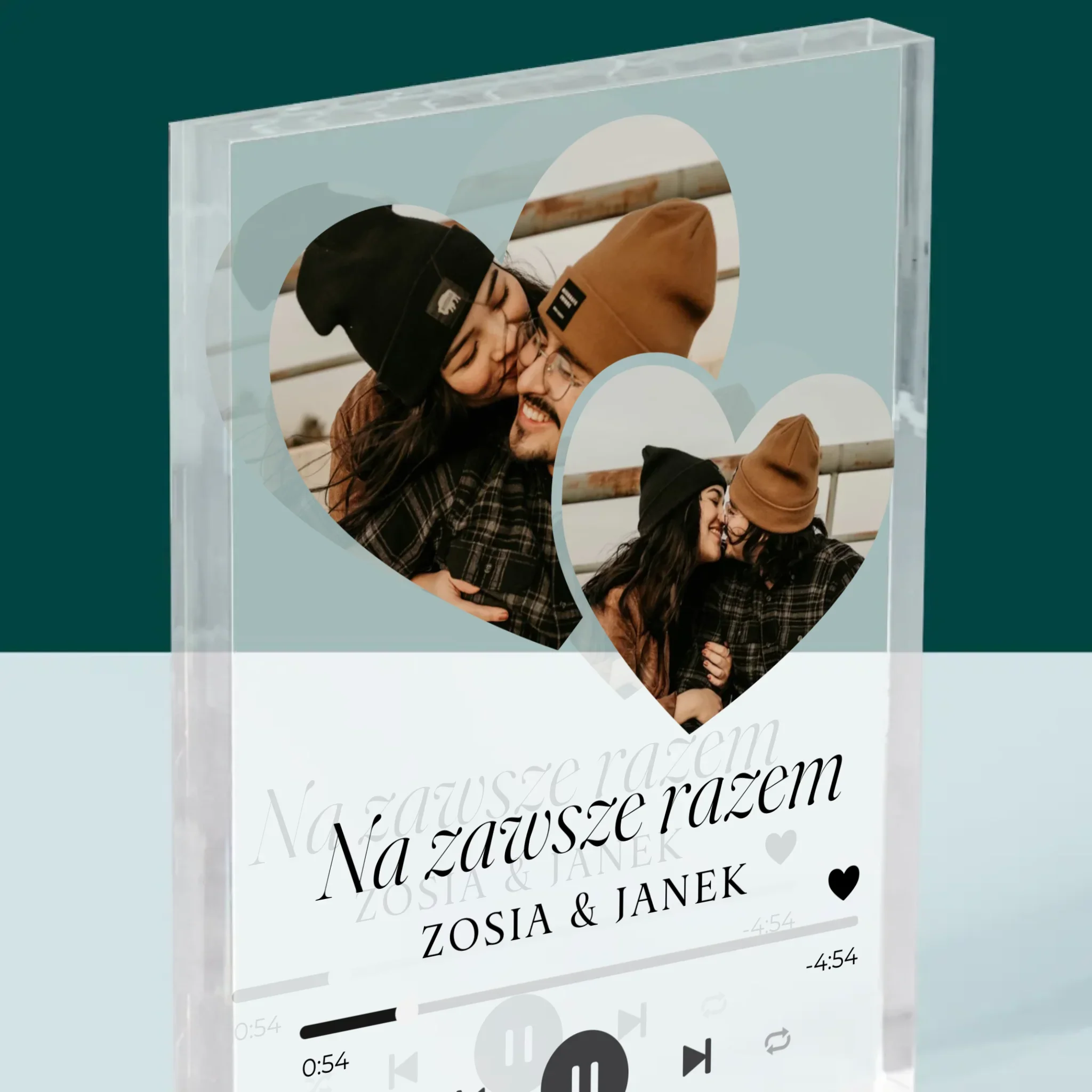 Fotokolaż: Spotify Serca - Blok Akrylowy z Nadrukiem - Image 2