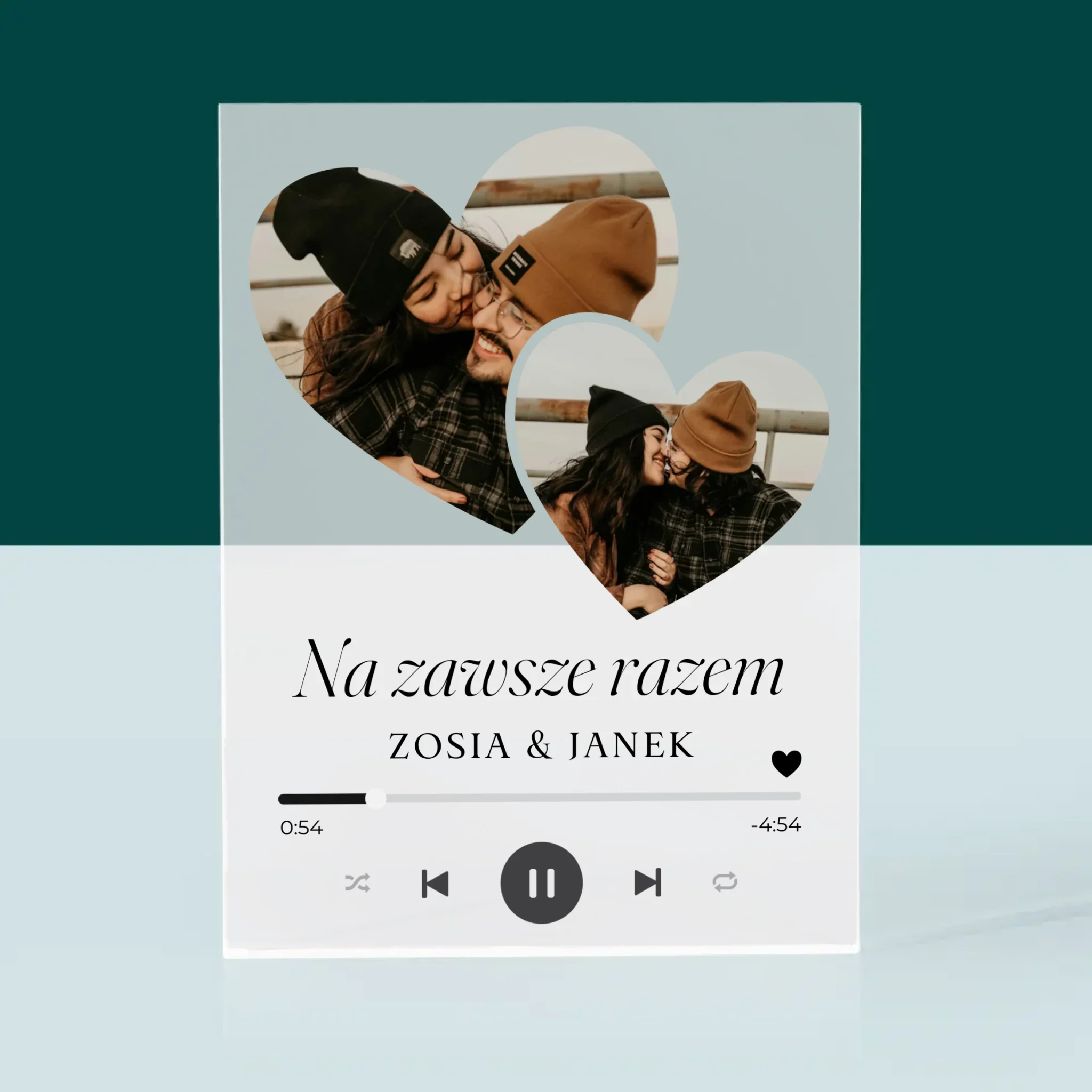 Fotokolaż: Spotify Serca - Blok Akrylowy z Nadrukiem - Image 3