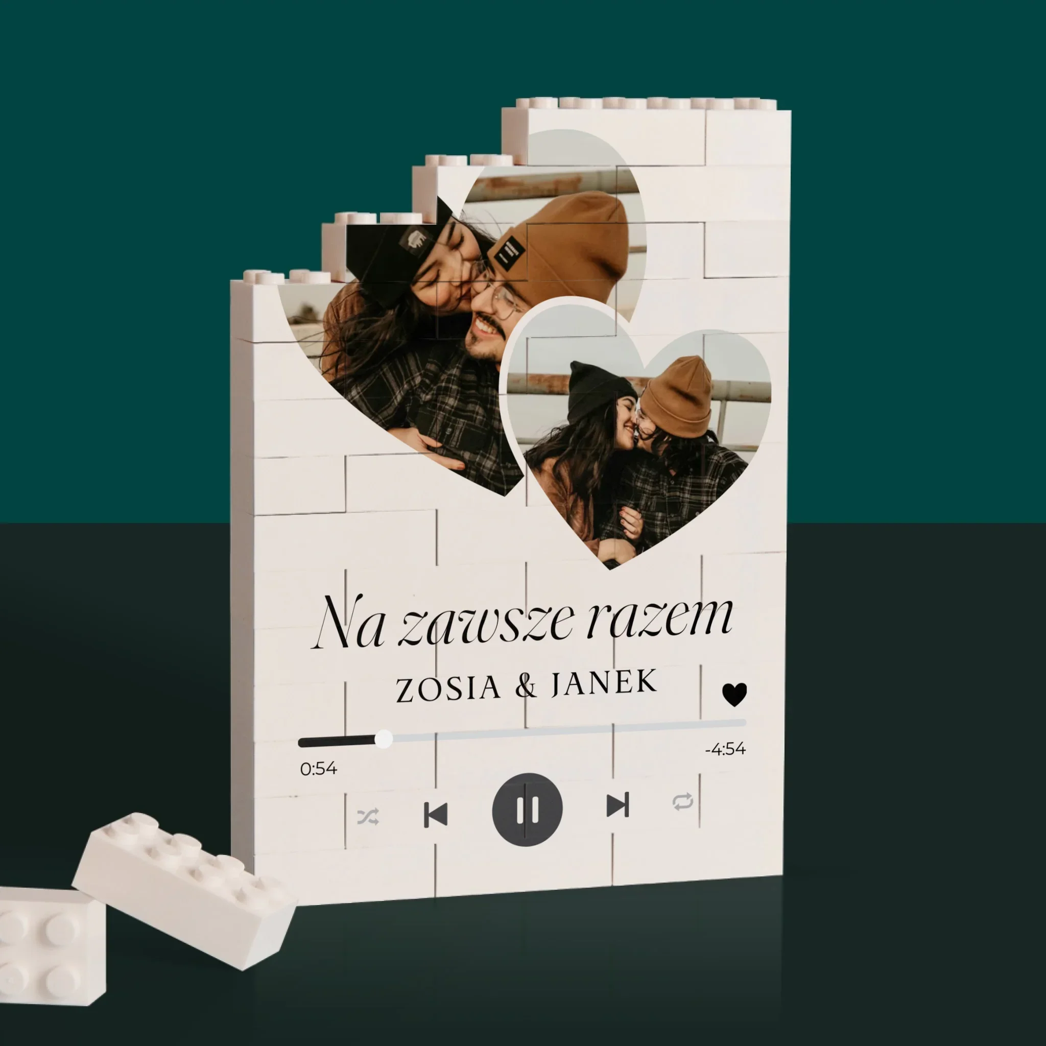 Fotokolaż: Spotify Serca - Klocki LEGO z Nadrukiem - Image 2