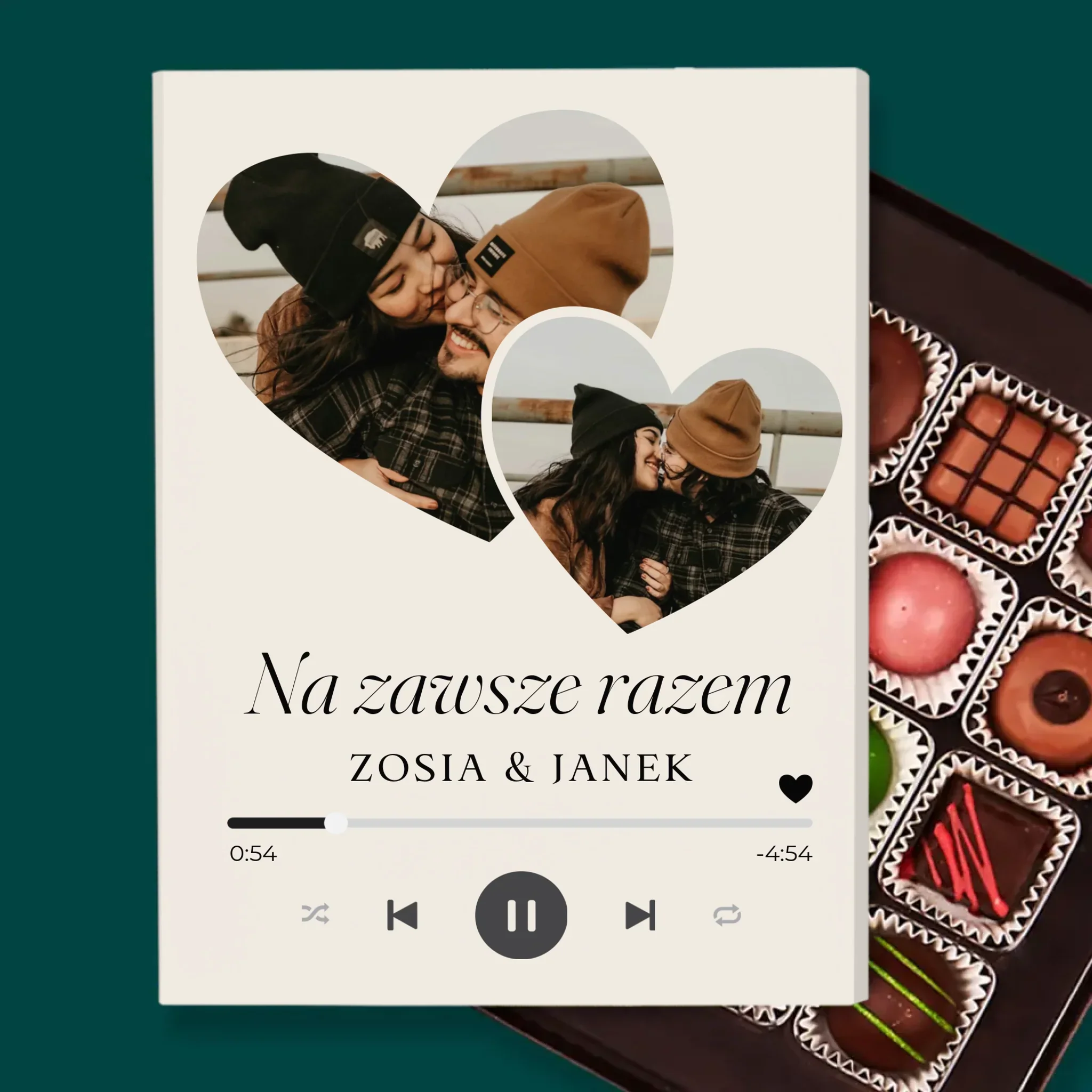 Fotokolaż: Spotify Serca - Personalizowane Praliny - Image 2