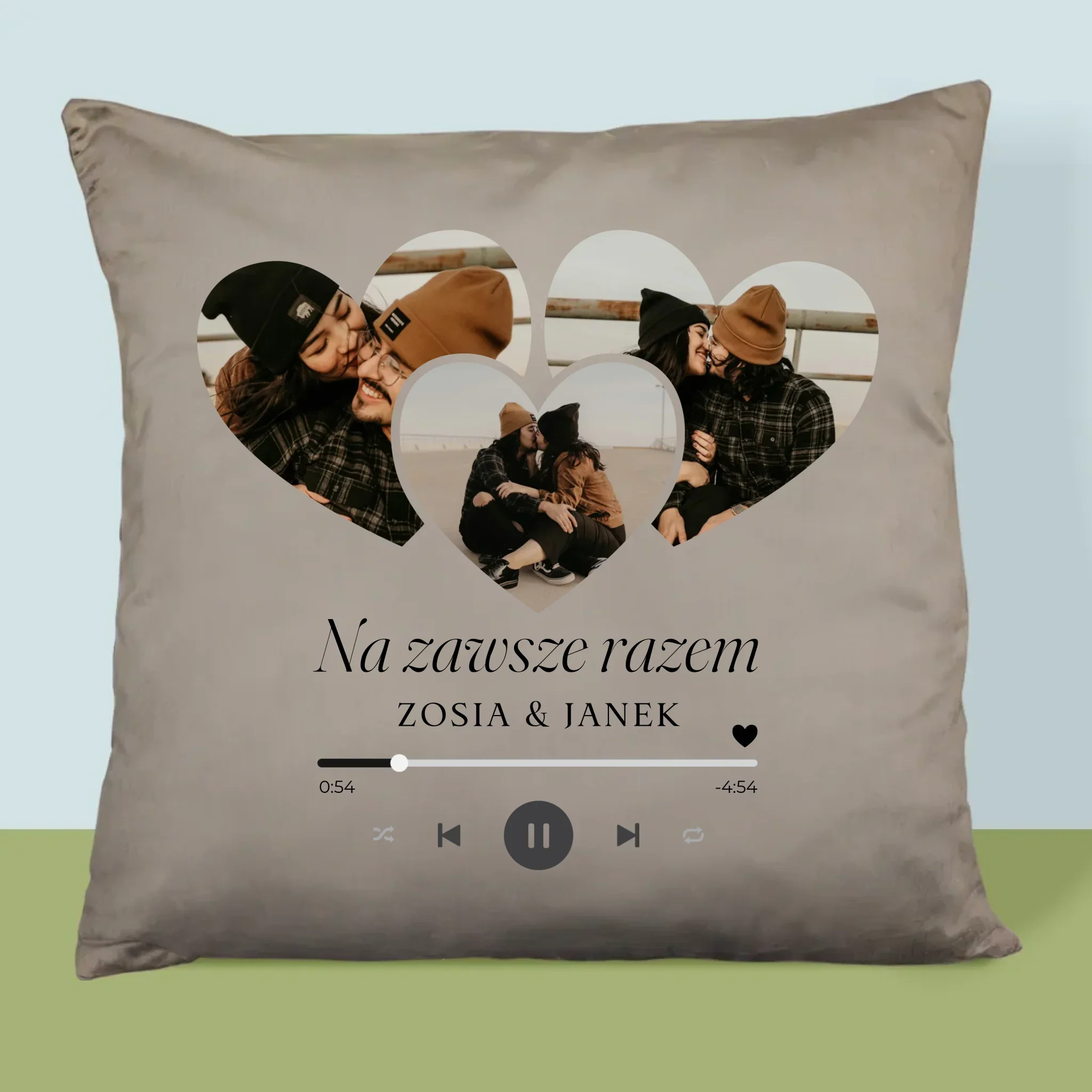 Fotokolaż: Spotify Serca - Poduszka z Nadrukiem - Image 3