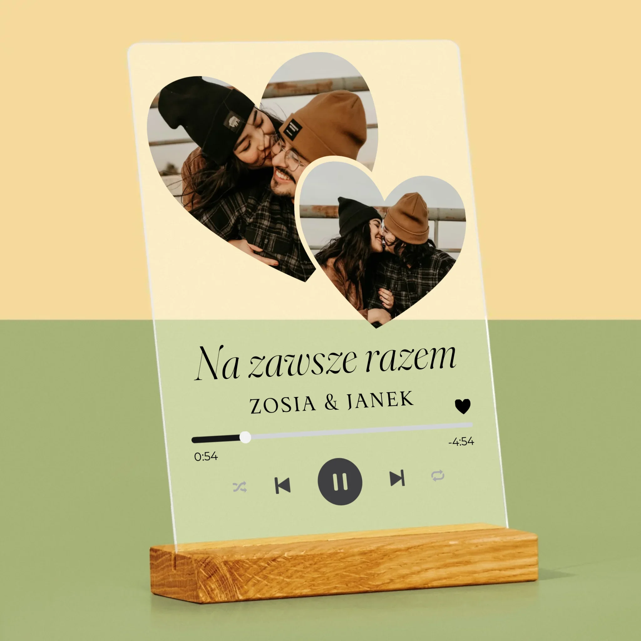 Fotokolaż: Spotify Serca - Wydruk Na Szkle Akrylowym