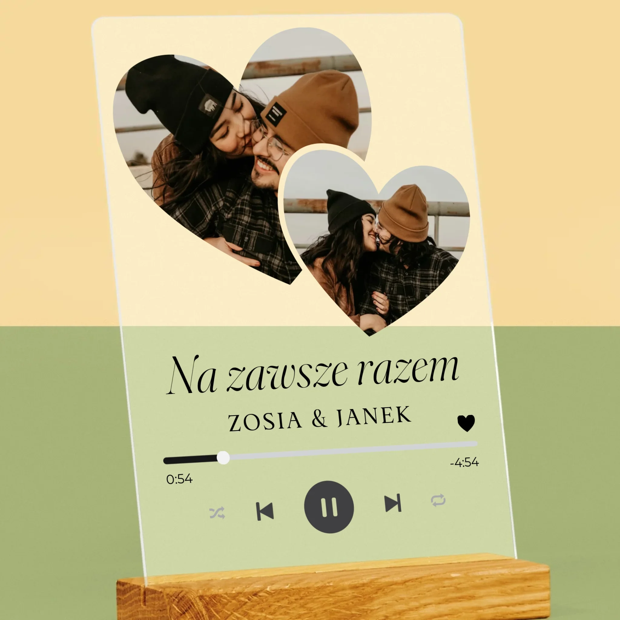 Fotokolaż: Spotify Serca - Wydruk Na Szkle Akrylowym - Image 2