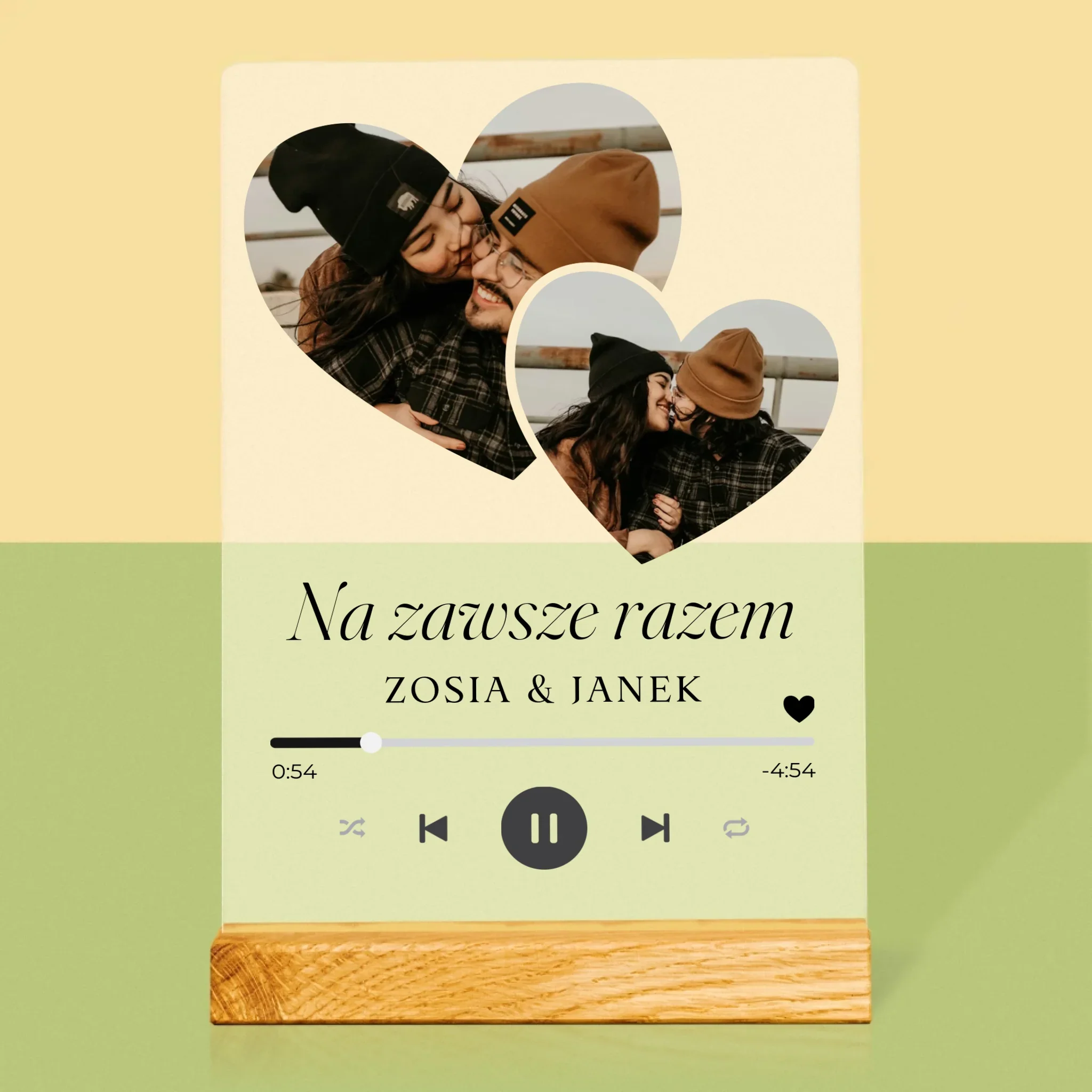 Fotokolaż: Spotify Serca - Wydruk Na Szkle Akrylowym - Image 3