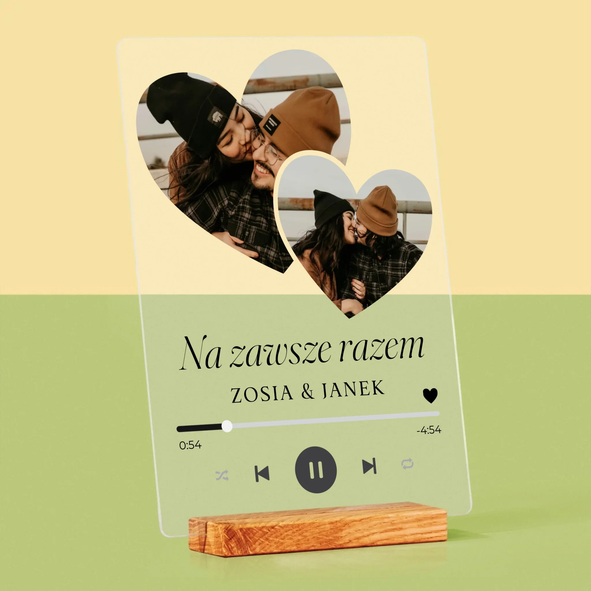 Fotokolaż: Spotify Serca - Wydruk Na Szkle Akrylowym - Image 4