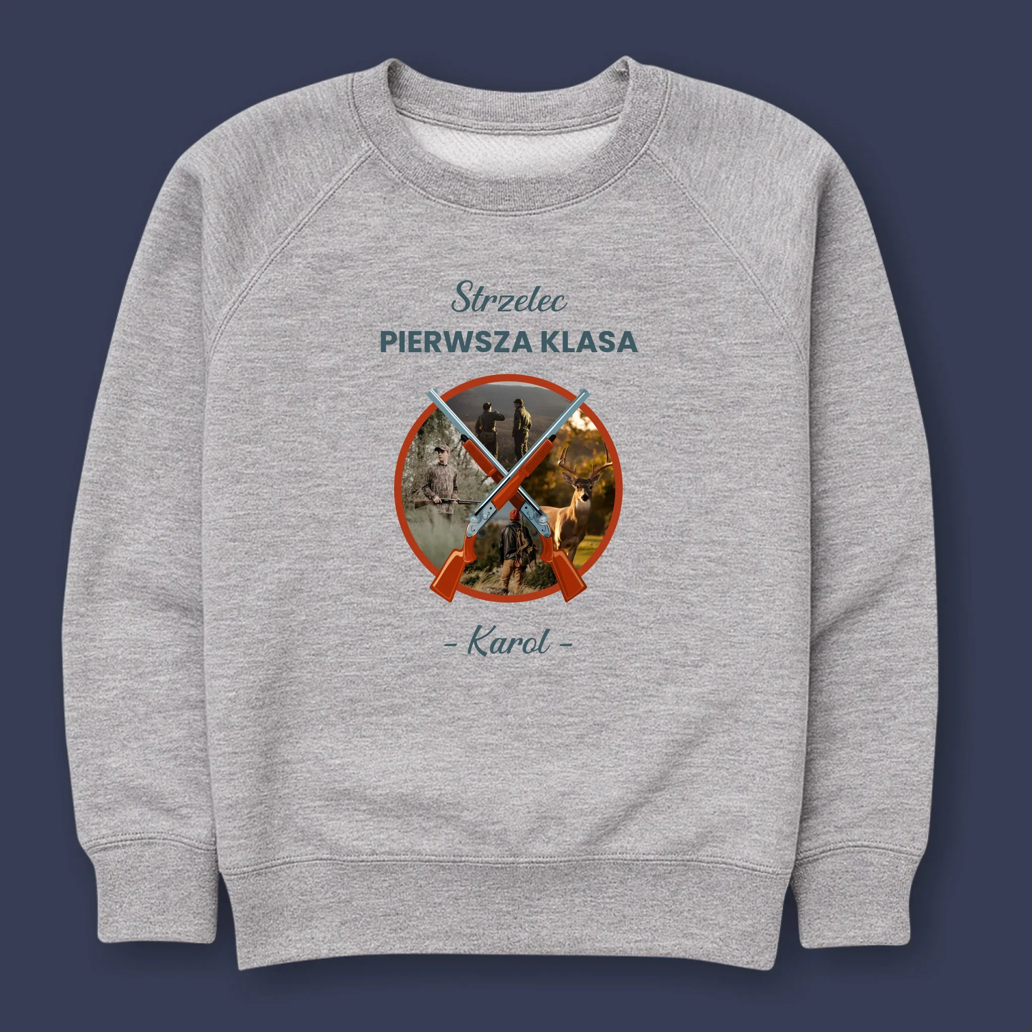 Fotokolaż: Strzelec Pierwsza Klasa - Bluza Męska Z Kapturem - Image 10
