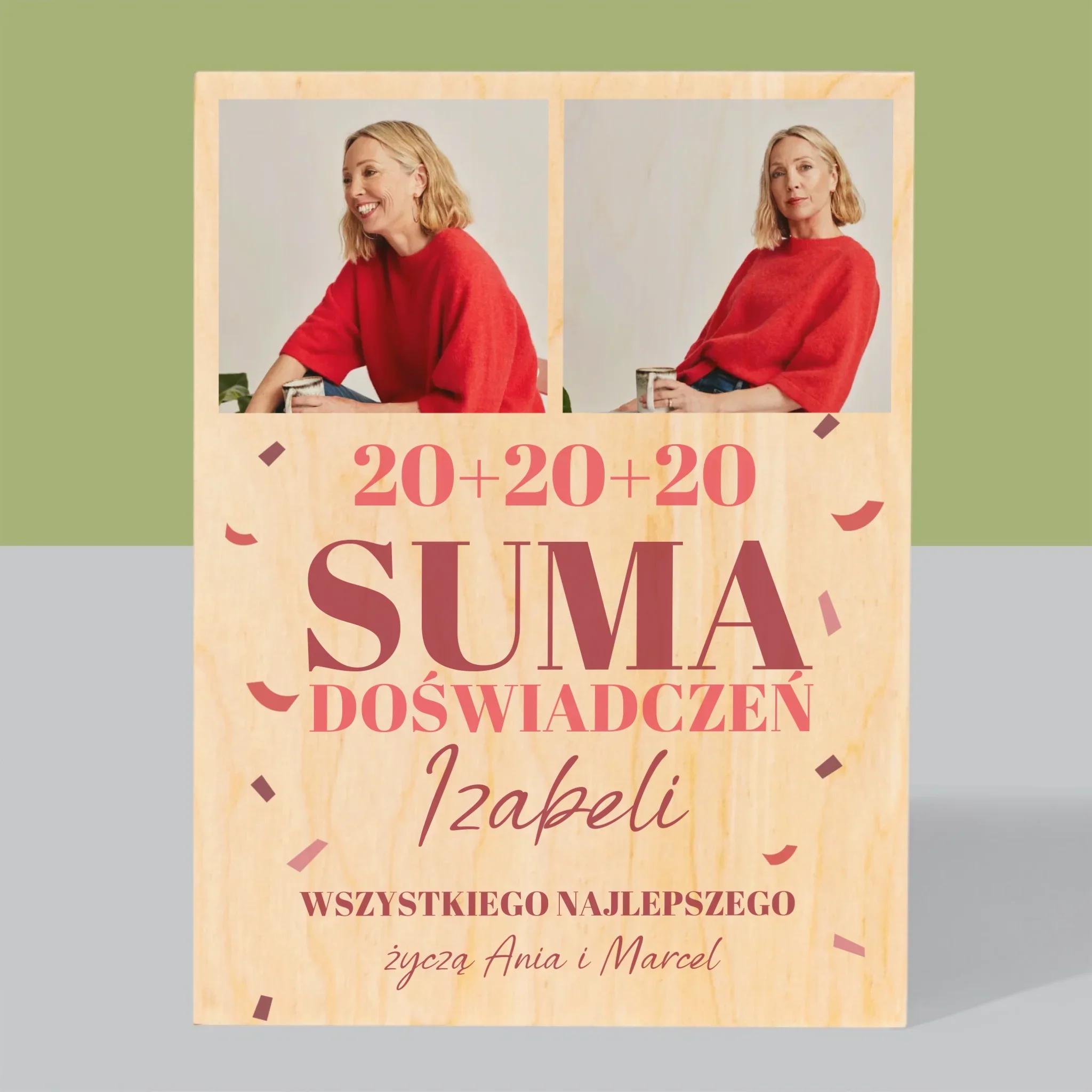 Fotokolaż: Suma Doświadczeń - Wydruk Na Drewnie - Image 3