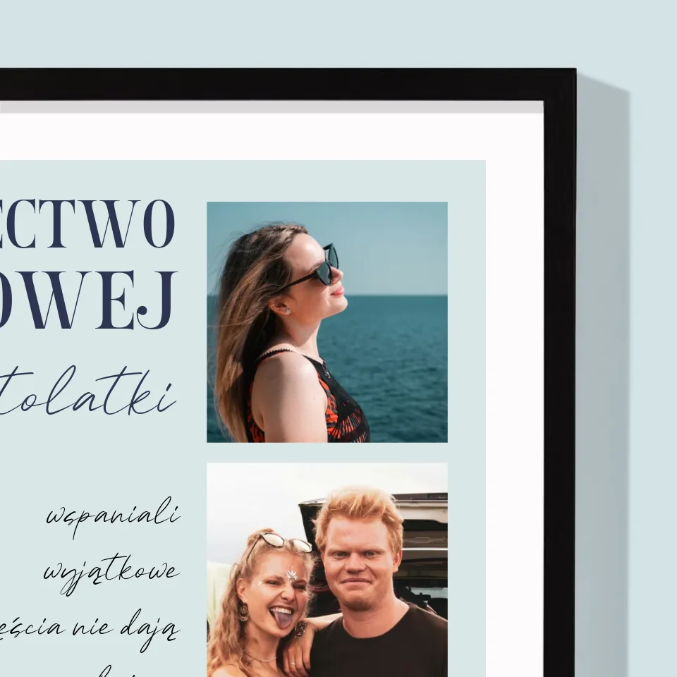 Fotokolaż: Świadectwo Wzorowej Trzydziestolatki - Wydruk Obramowany - Image 2