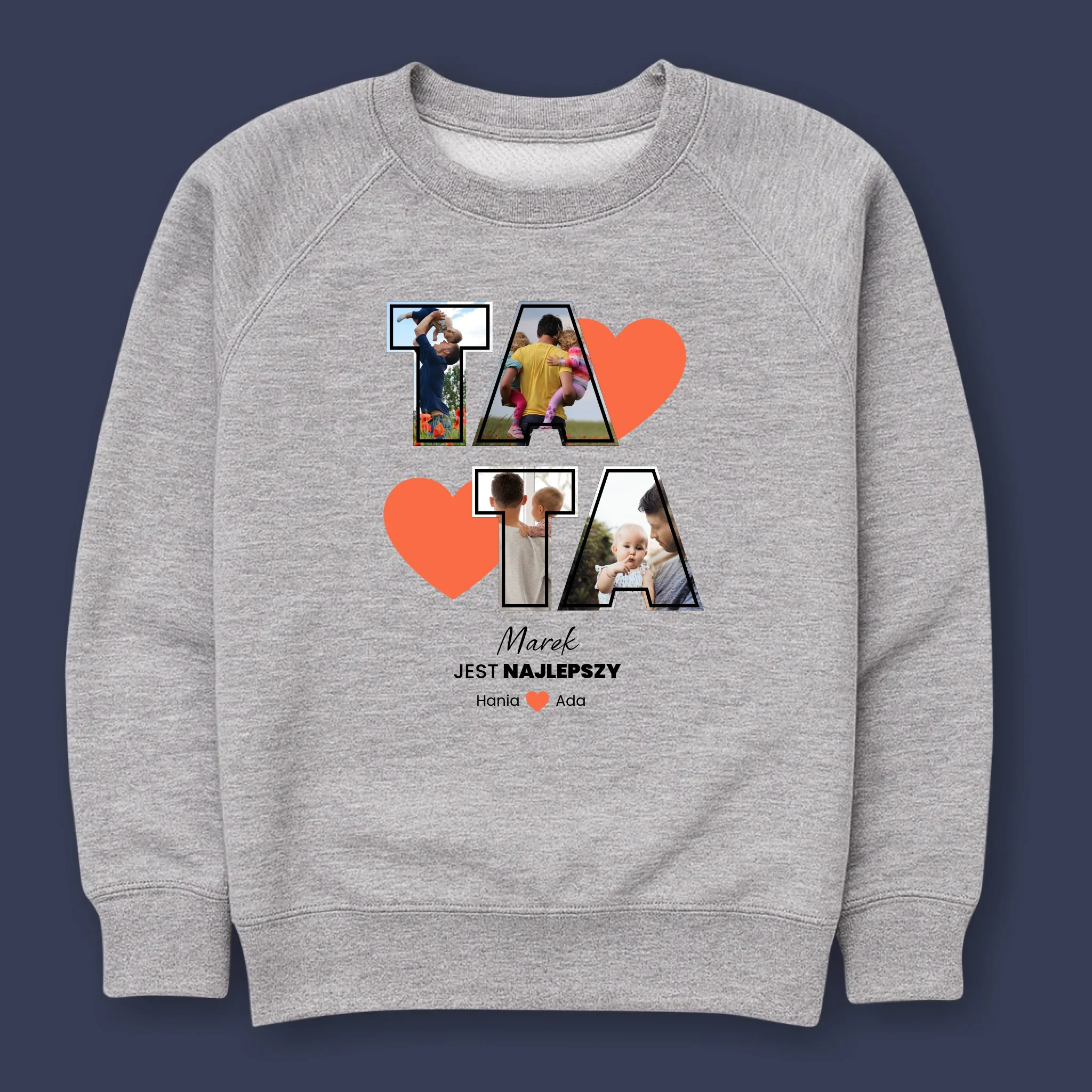 Fotokolaż: Tata Jest Najlepszy - Bluza Męska z Kapturem - Image 10
