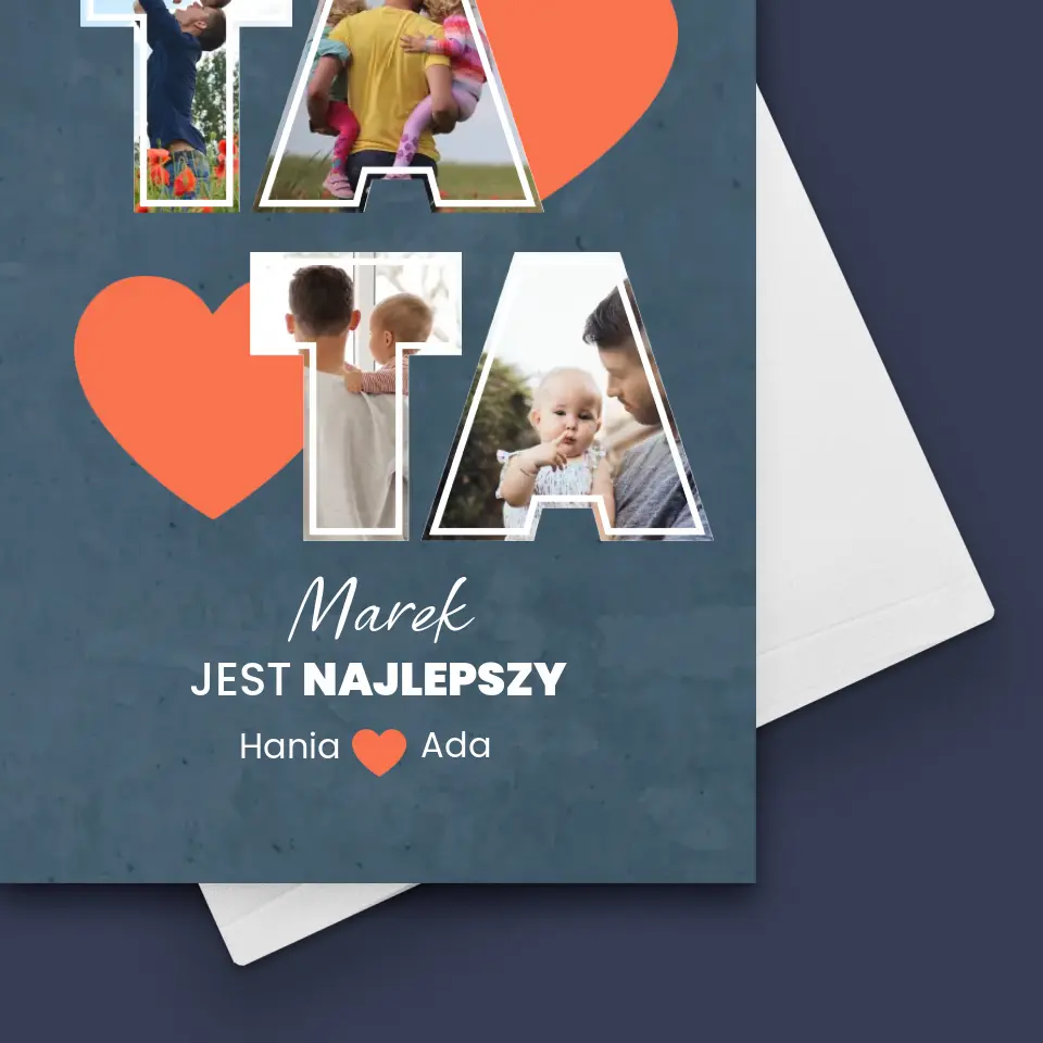 Fotokolaż: Tata Jest Najlepszy - Kartka Z Życzeniami - Image 4