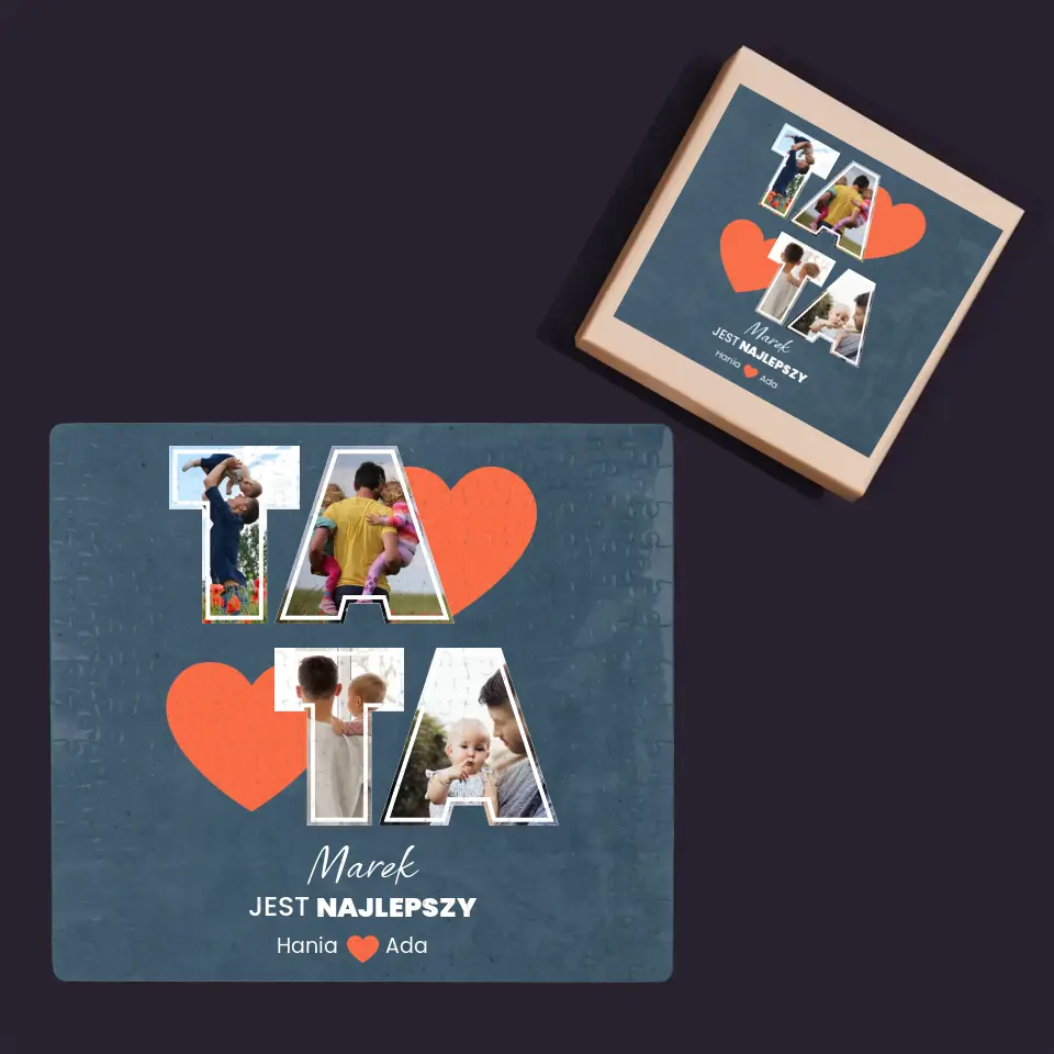 Fotokolaż: Tata Jest Najlepszy - Personalizowane Puzzle - Image 4