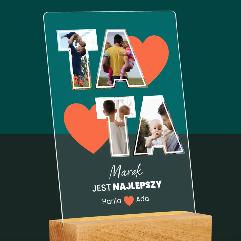 Fotokolaż: Tata Jest Najlepszy - Wydruk Na Szkle Akrylowym - Image 6