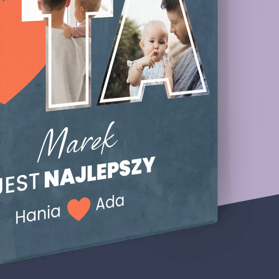 Fotokolaż: Tata Jest Najlepszy - Wydruk Obramowany - Image 16