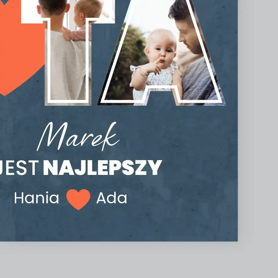 Fotokolaż: Tata Jest Najlepszy - Wydruk Obramowany - Image 4