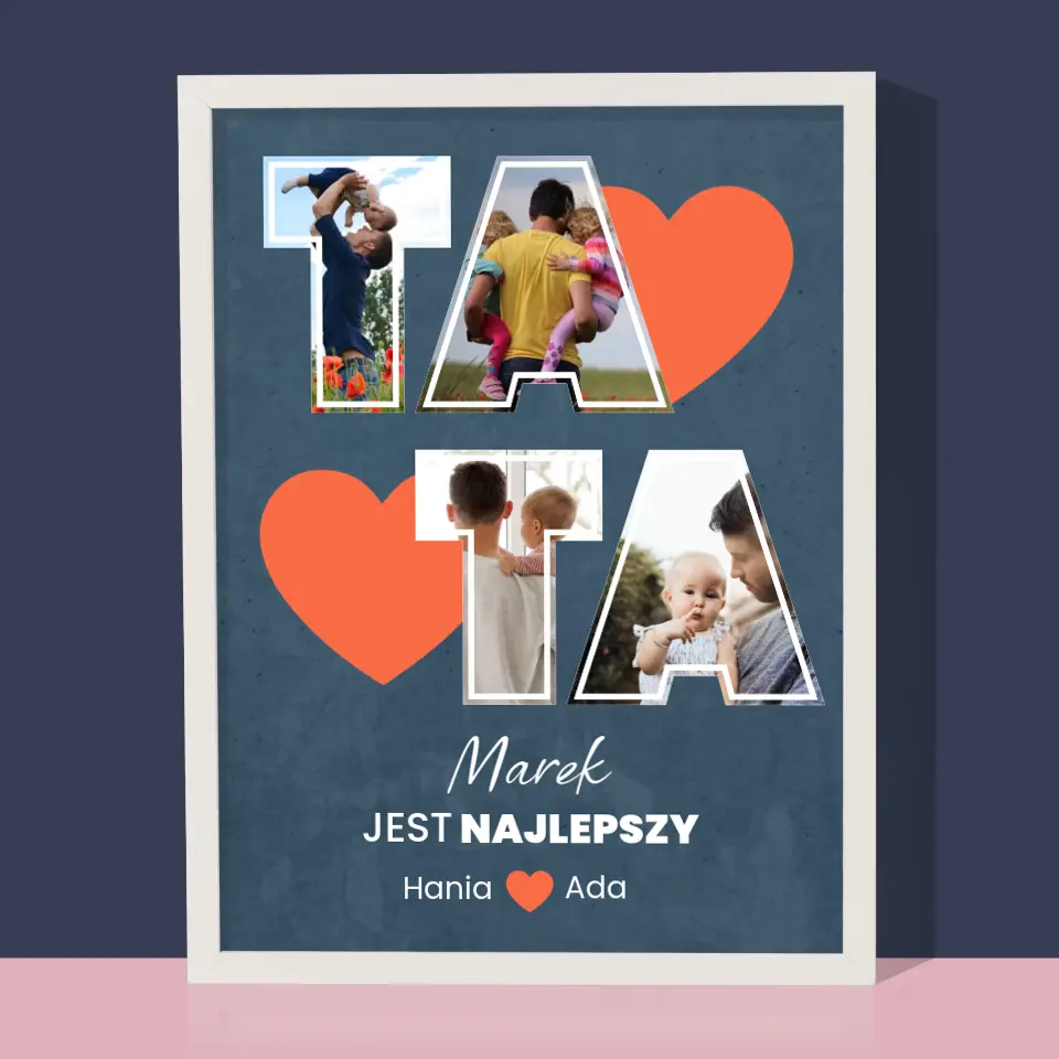 Fotokolaż: Tata Jest Najlepszy - Wydruk Obramowany - Image 8