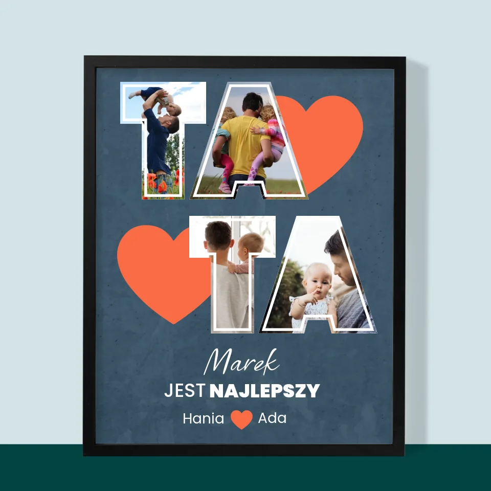 Fotokolaż: Tata Jest Najlepszy - Wydruk Obramowany - Image 9