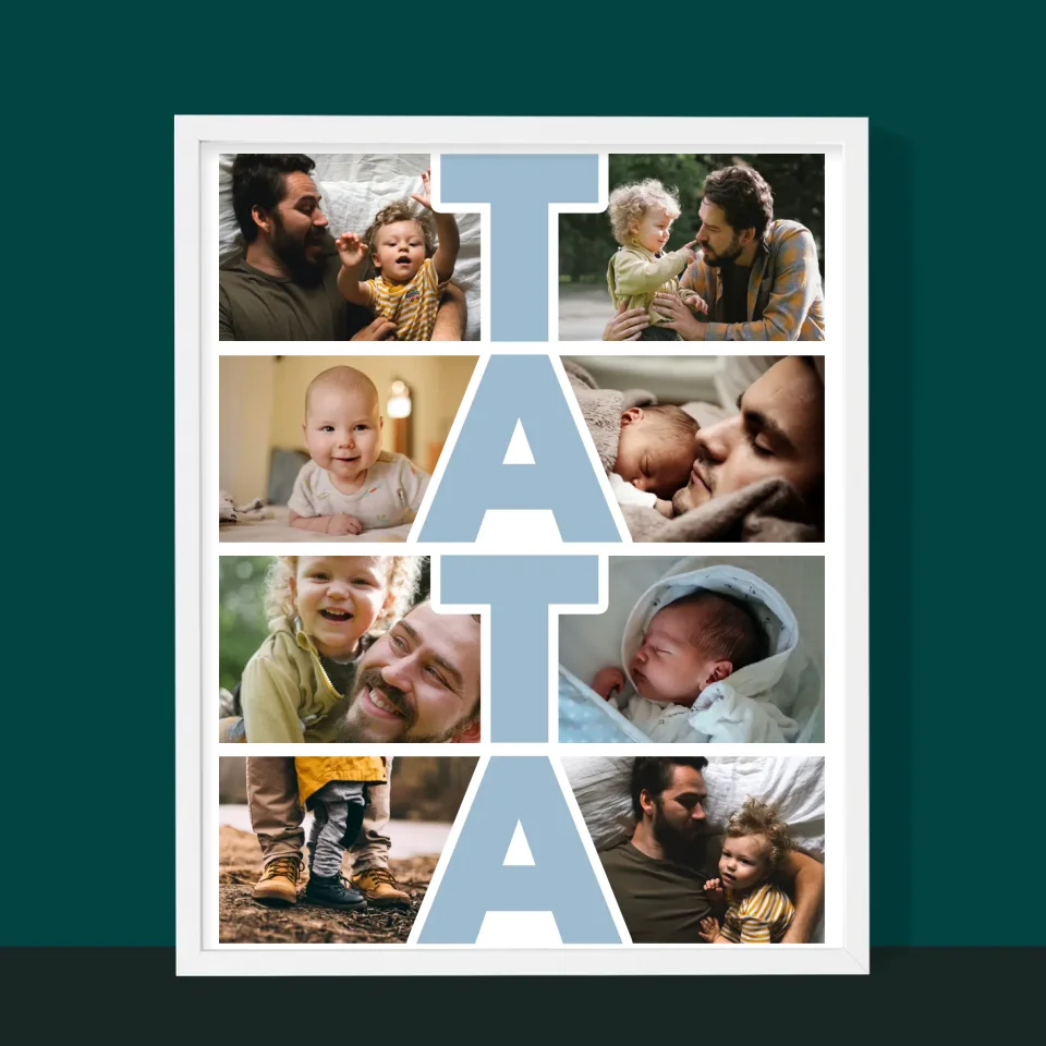 Fotokolaż: Tata - Wydruk Obramowany - Image 10
