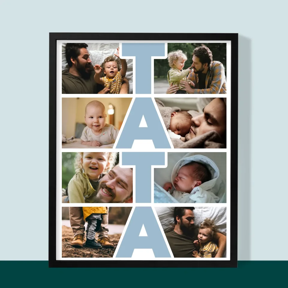 Fotokolaż: Tata - Wydruk Obramowany - Image 9