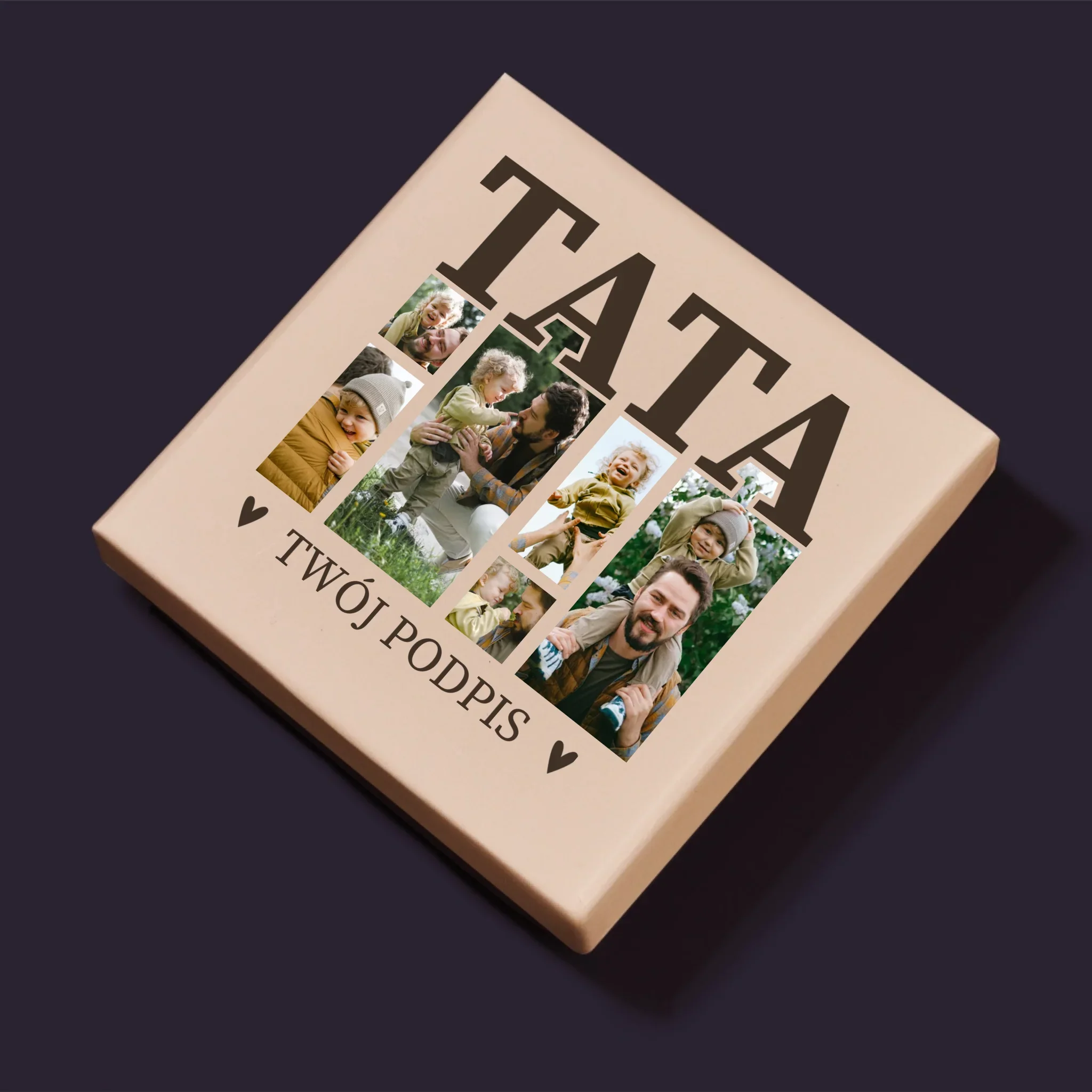 Fotokolaż: Tata z Podpisem - Personalizowane Puzzle - Image 5